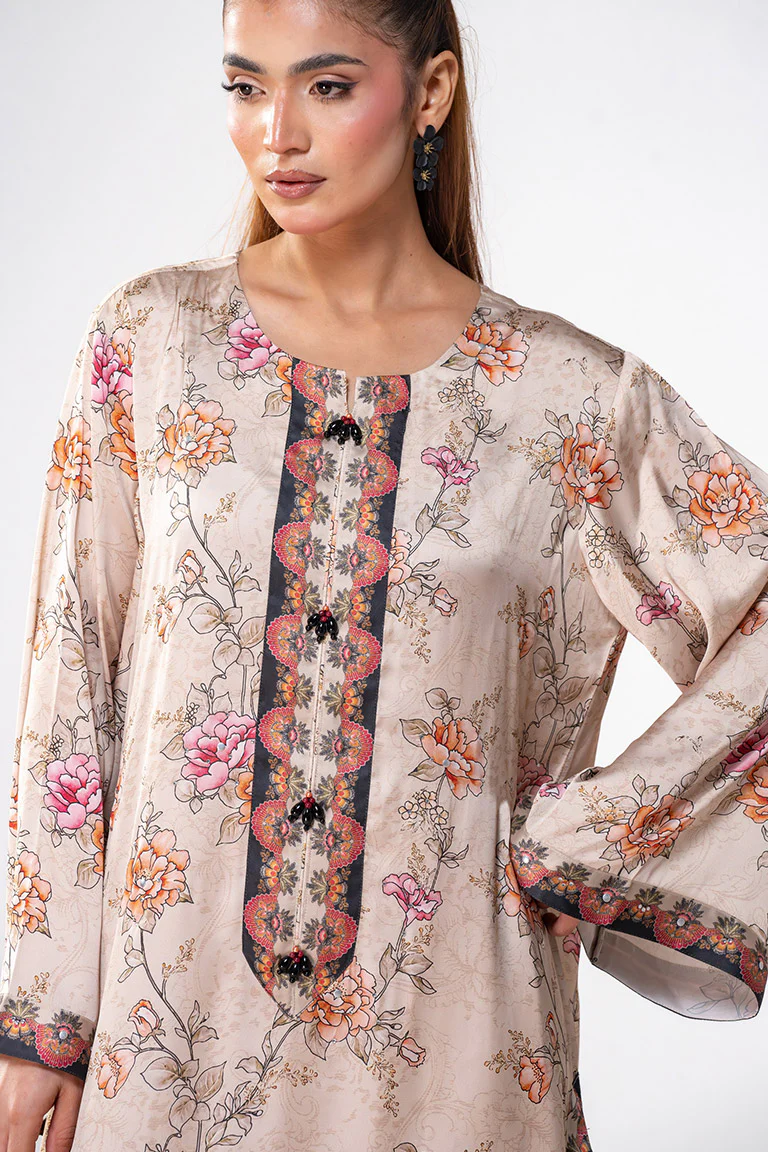 Motif Silk Printed Co-Ord Set-3978 - Image 4