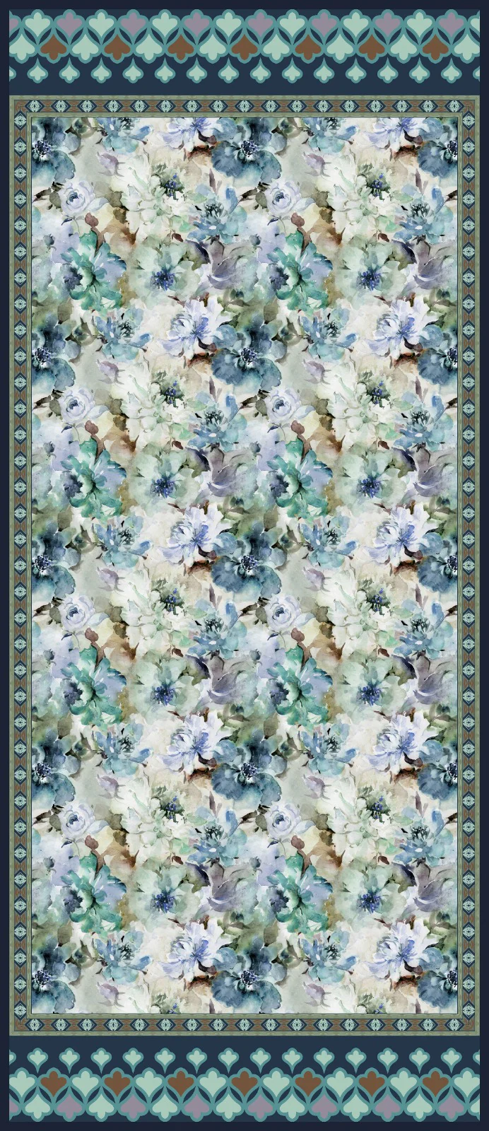 Blue Daisy Dupatta - Image 4