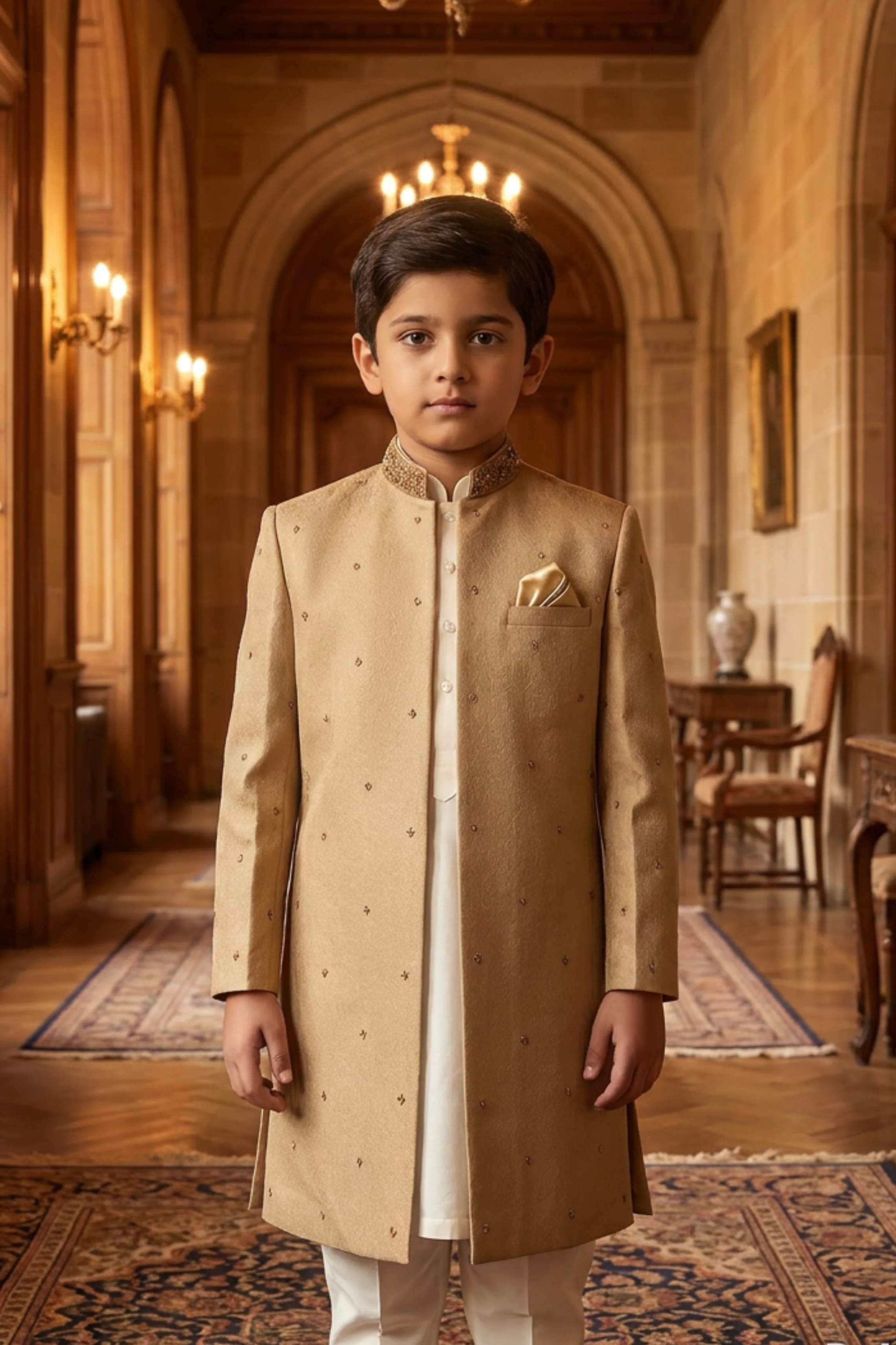 Motif Boys Sherwani Suit-1169 - Image 3
