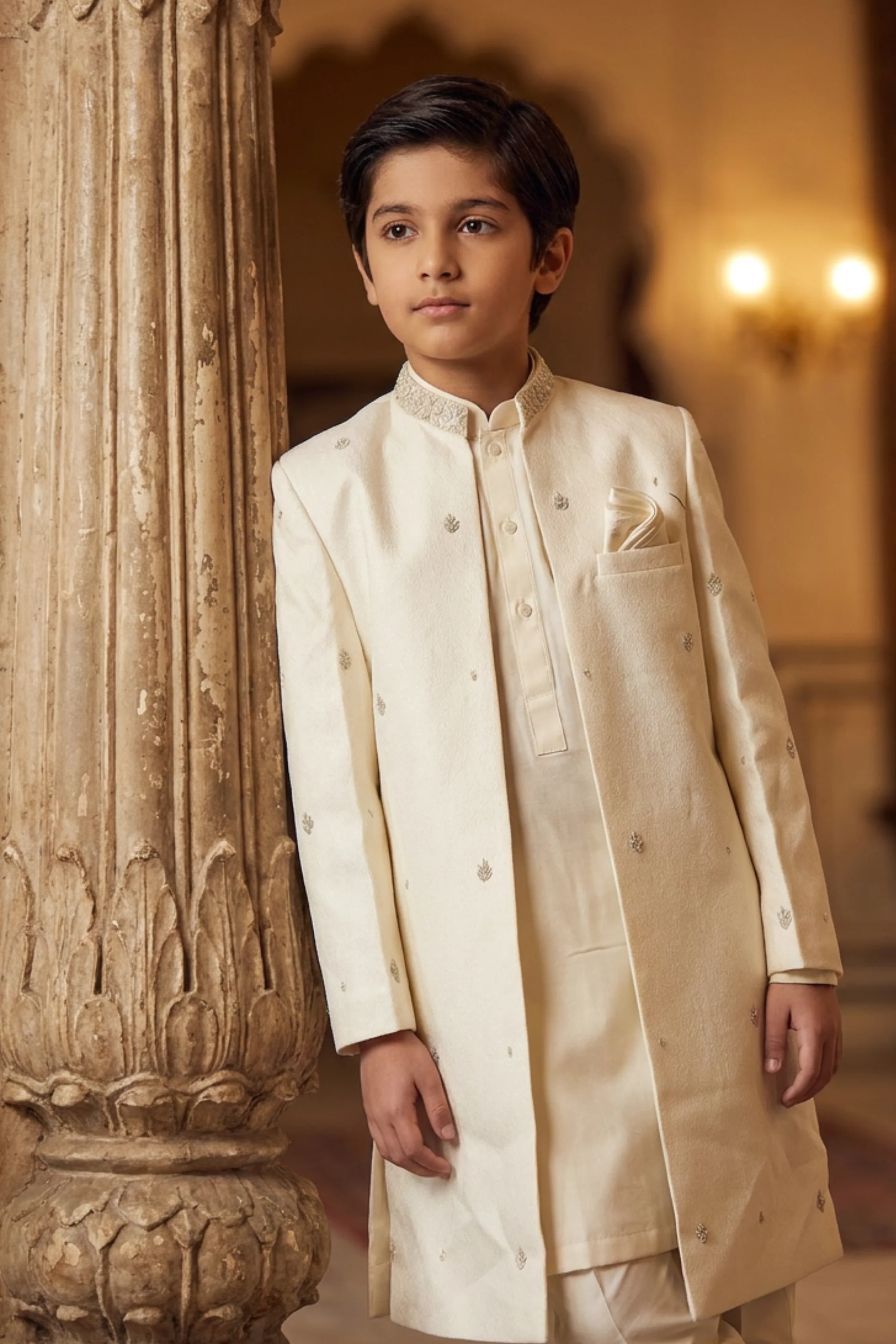 Motif Boys Sherwani Suit-1198 - Image 3