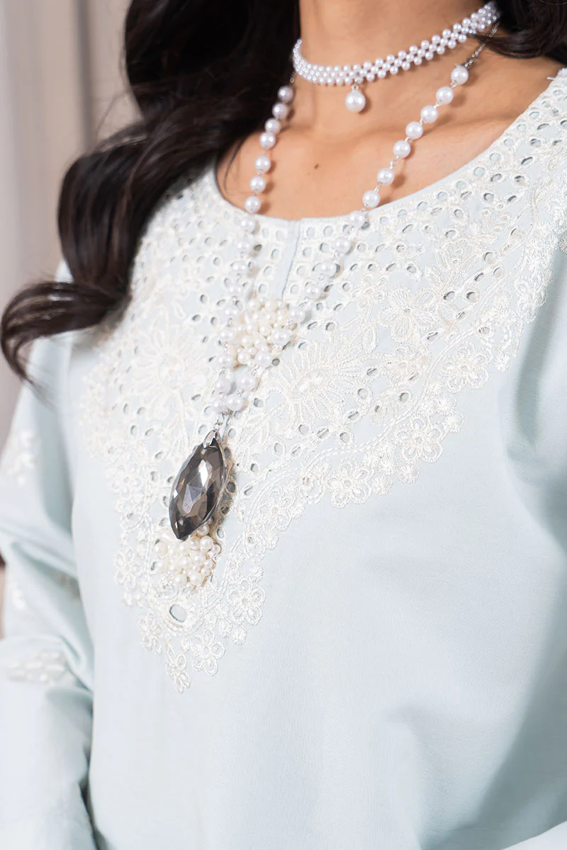 Motif Cambric Embroidered Suit-3787 - Image 6