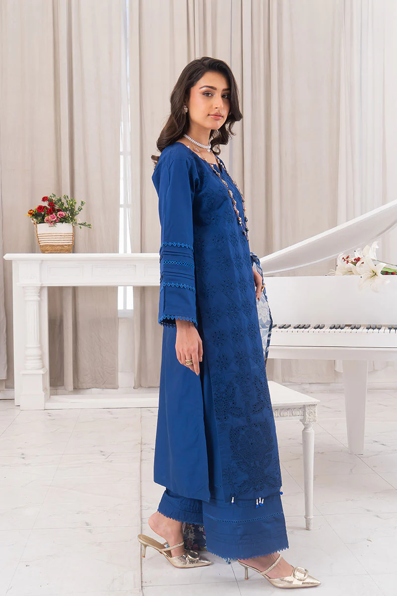 Motif Cambric Embroidered Suit-3788 - Image 6