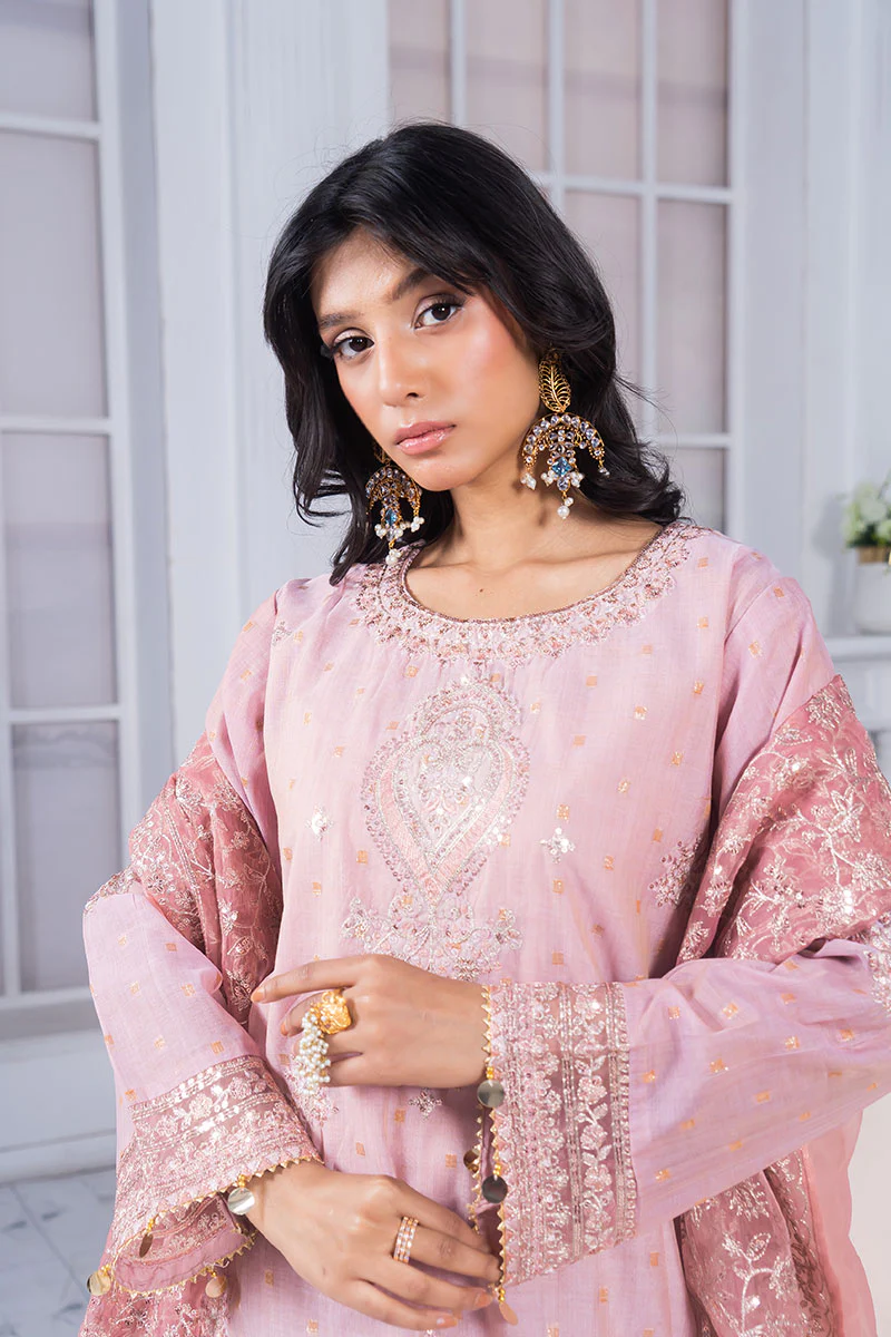 Motif Cambric Embroidered Suit-3810 - Image 3