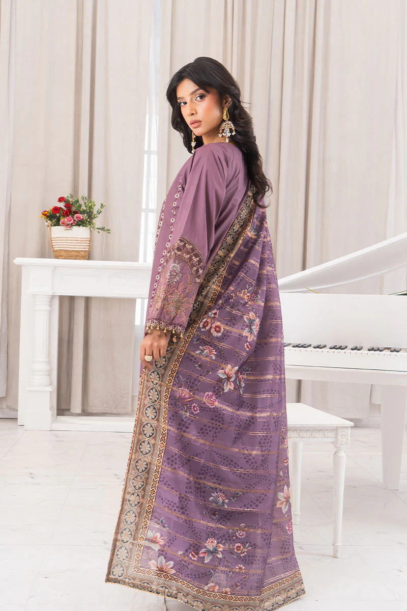 Motif Cambric Embroidered Suit-3823 - Image 2