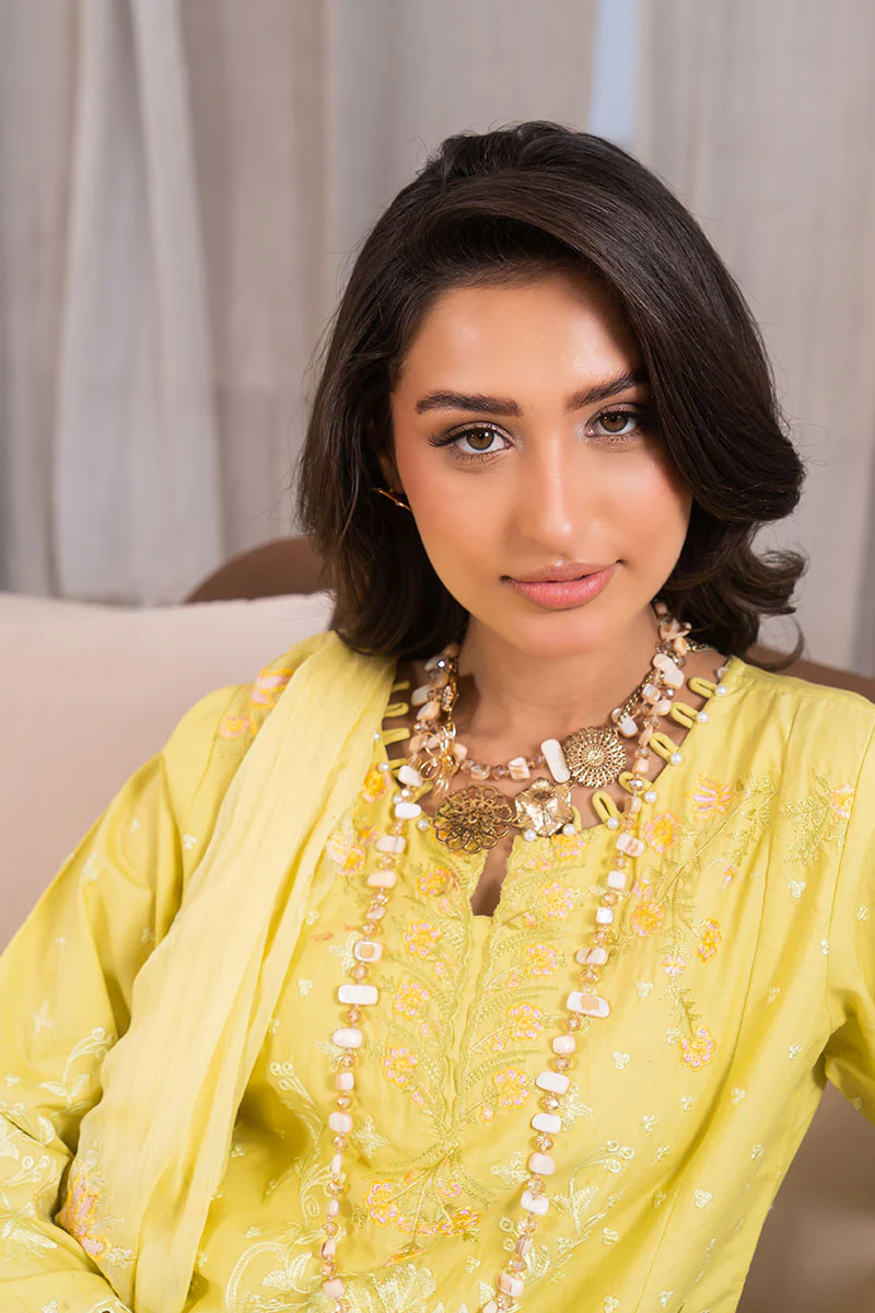 Motif Cambric Embroidered Suit-3865 - Image 3