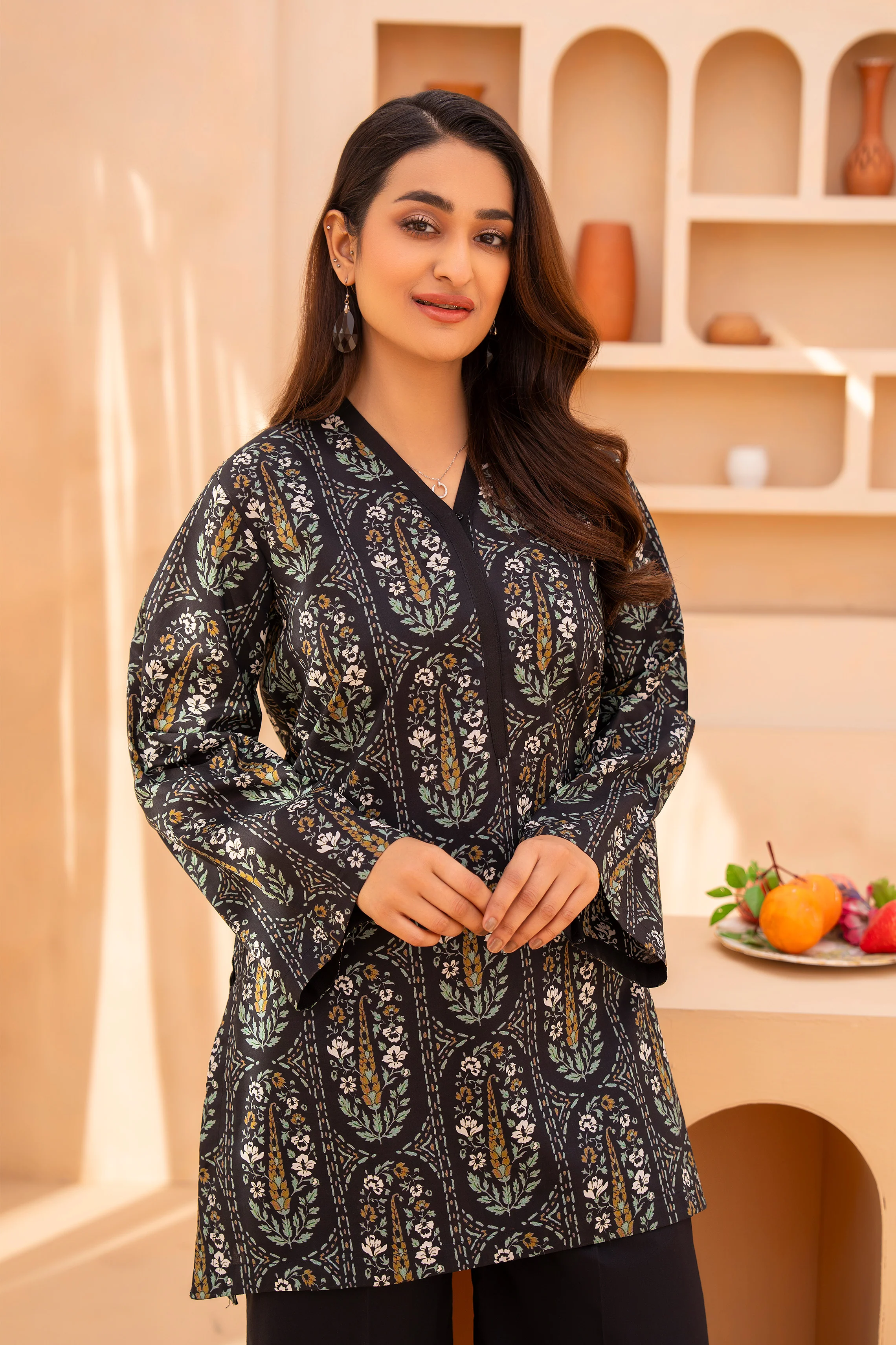 Motif Cambric Printed Co-ord Set-016 - Image 3
