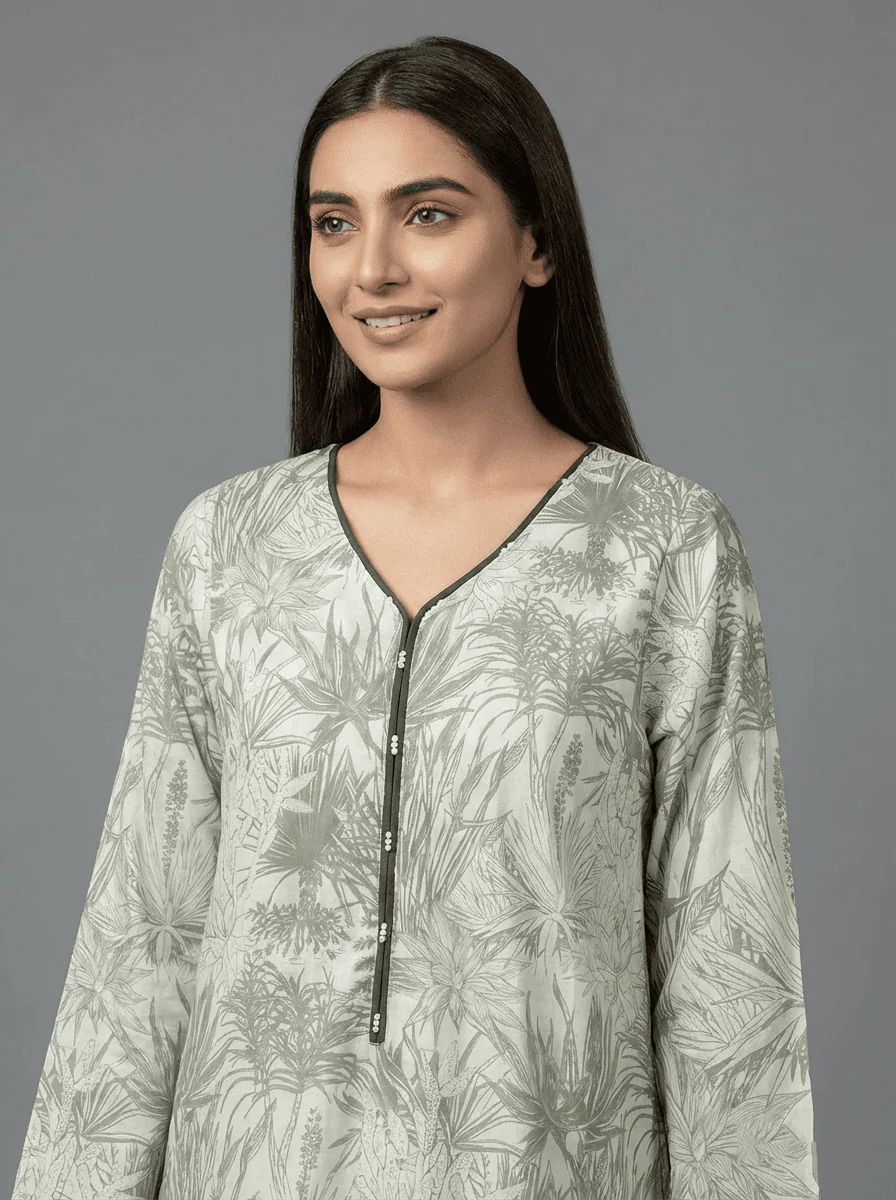 Motif Cambric Printed Co-ord Set-014 - Image 5