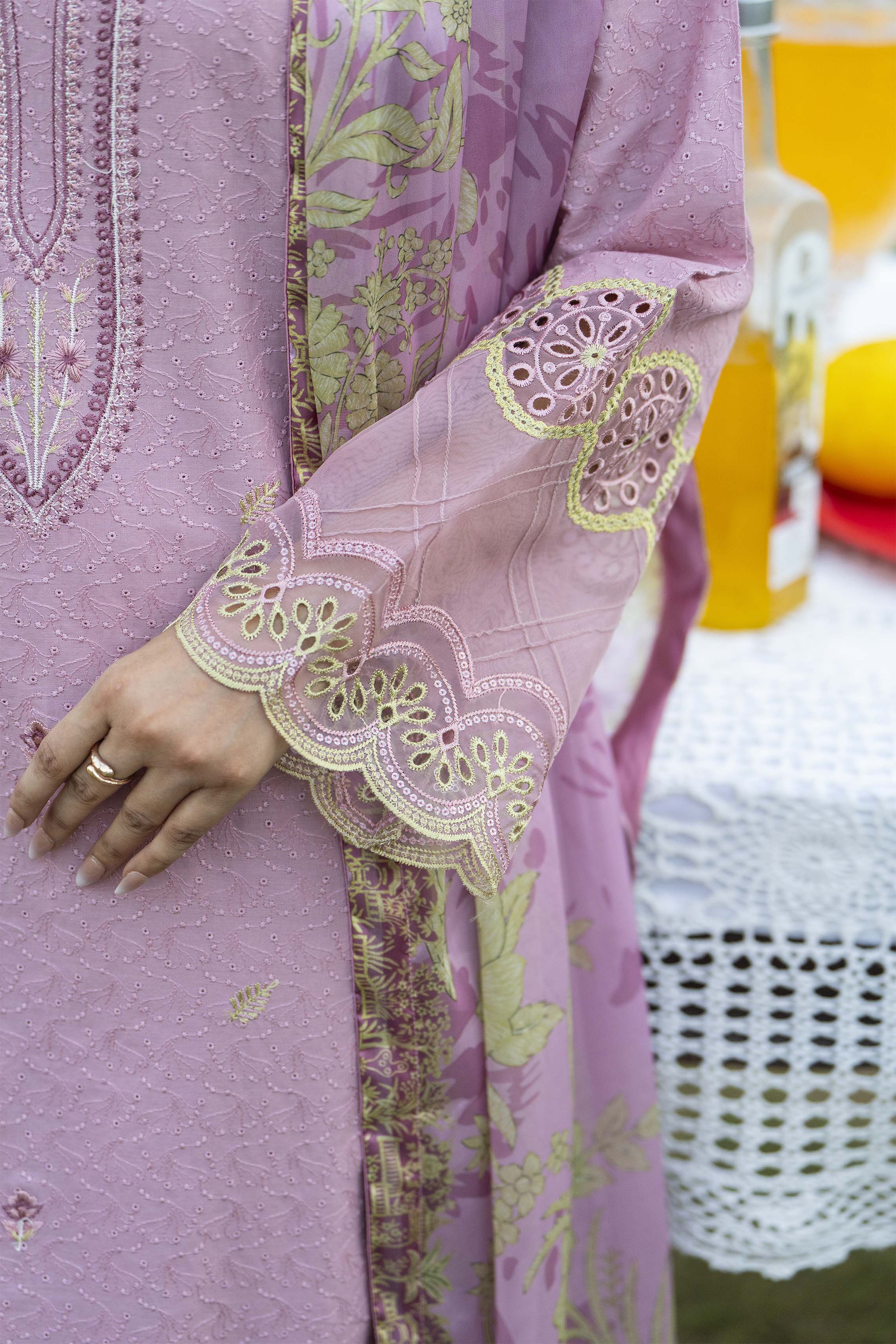 Motif Chikankari Embroidered Suit-219 - Image 3