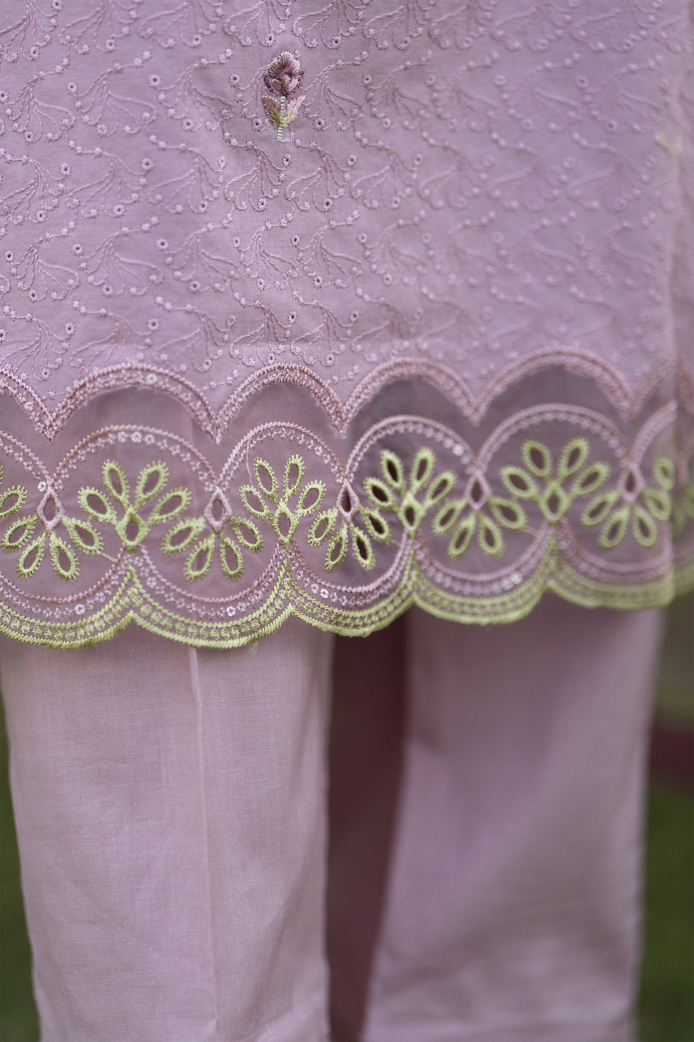 Motif Chikankari Embroidered Suit-219 - Image 4