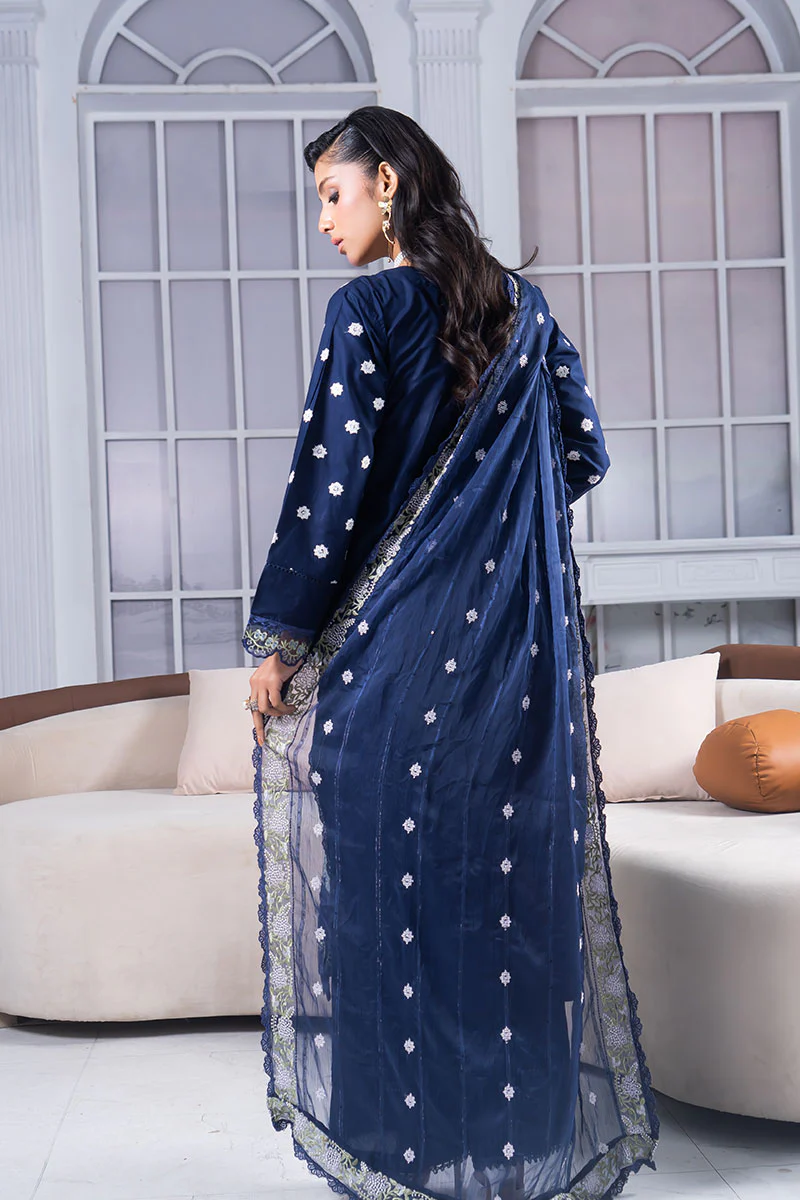 Motif Cotton Embroidered Suit-3737 - Image 7