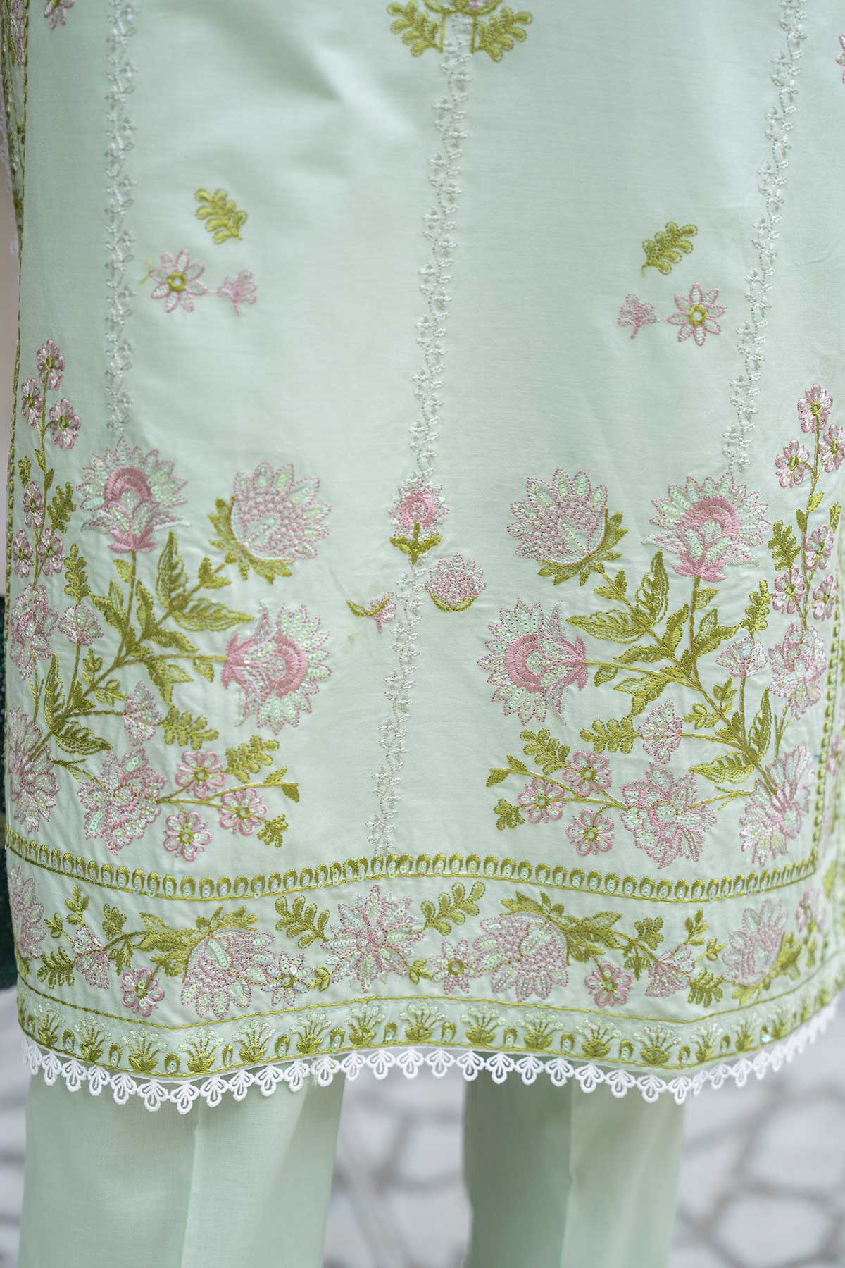 Motif Cotton Embroidered Suit-3800 - Image 4