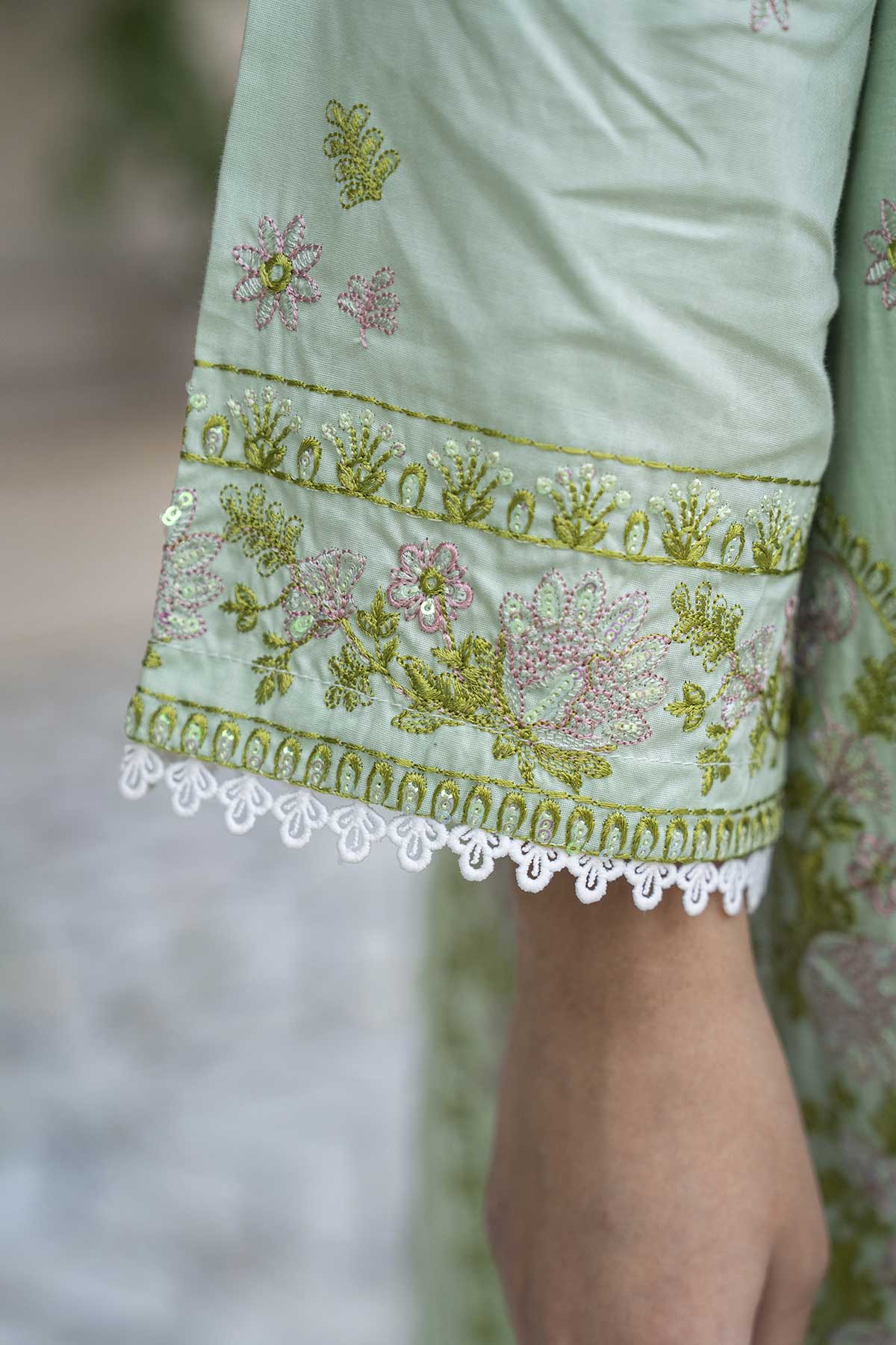 Motif Cotton Embroidered Suit-3800 - Image 7