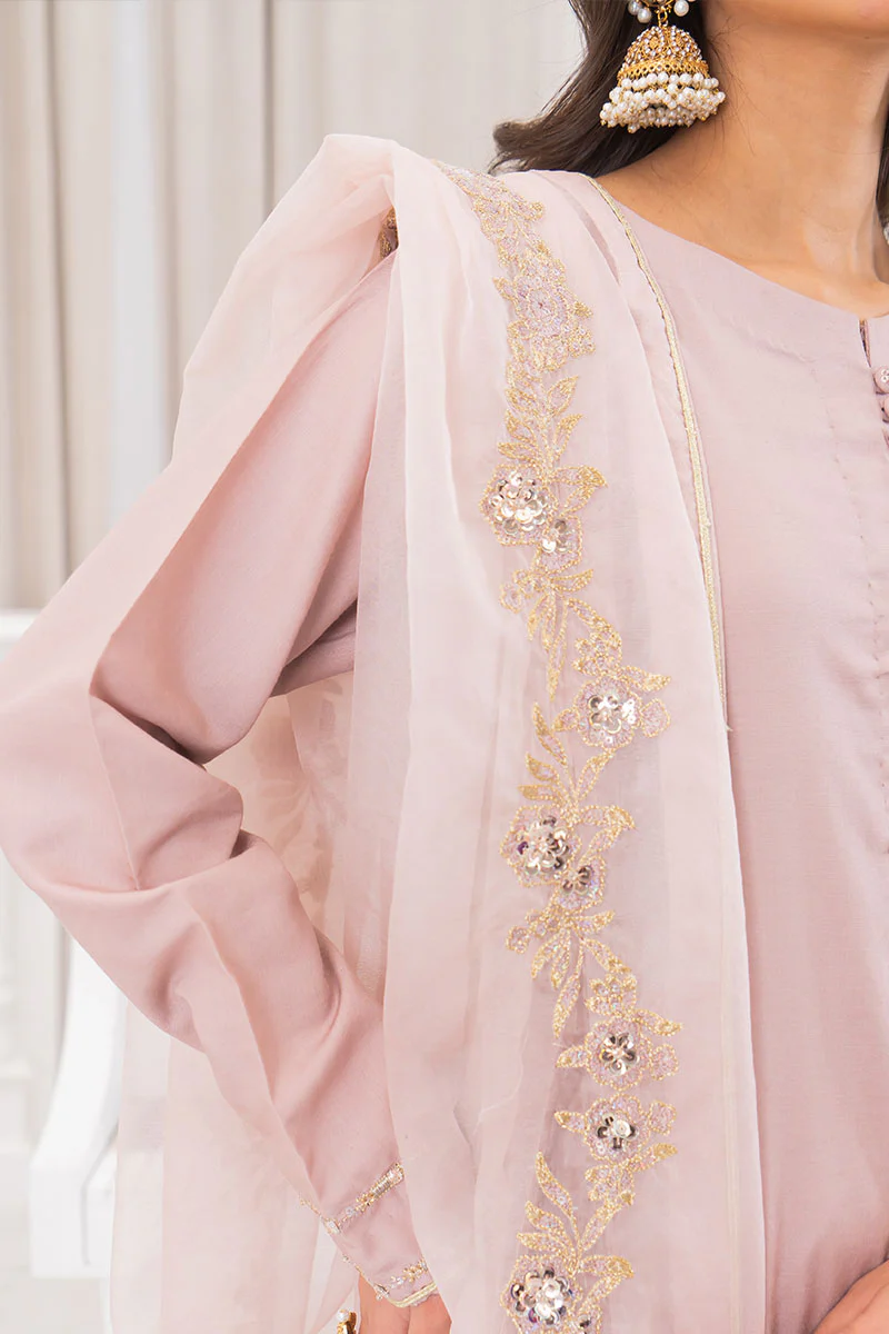 Motif Cotton Silk Embroidered Suit-012 - Image 3