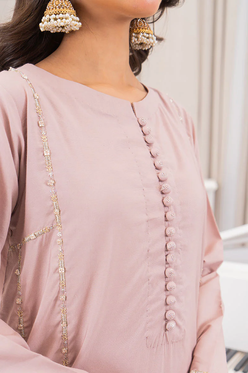 Motif Cotton Silk Embroidered Suit-012 - Image 4