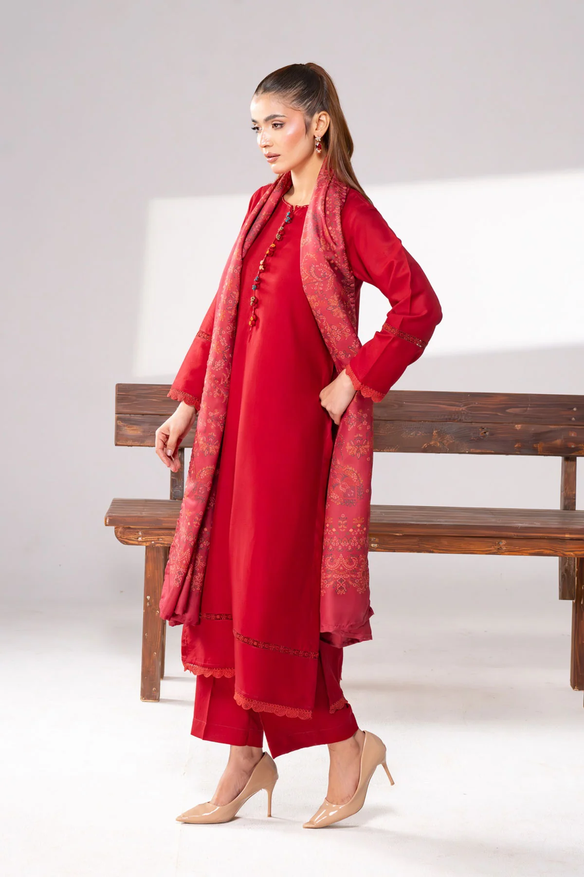 Motif Embroidered Marina Suit-3927 - Image 5