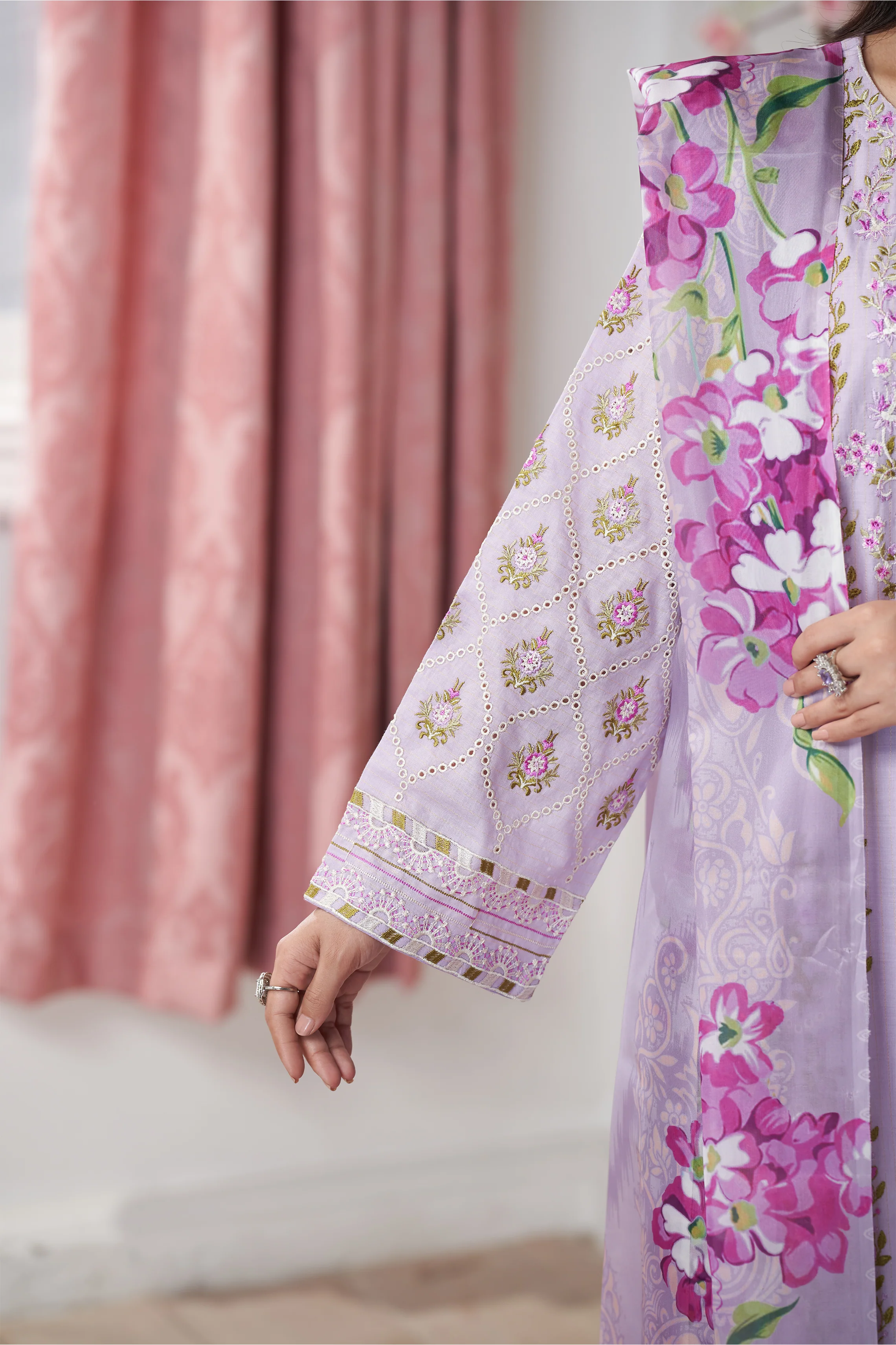 Motif Embroidered Suit-106 - Image 3