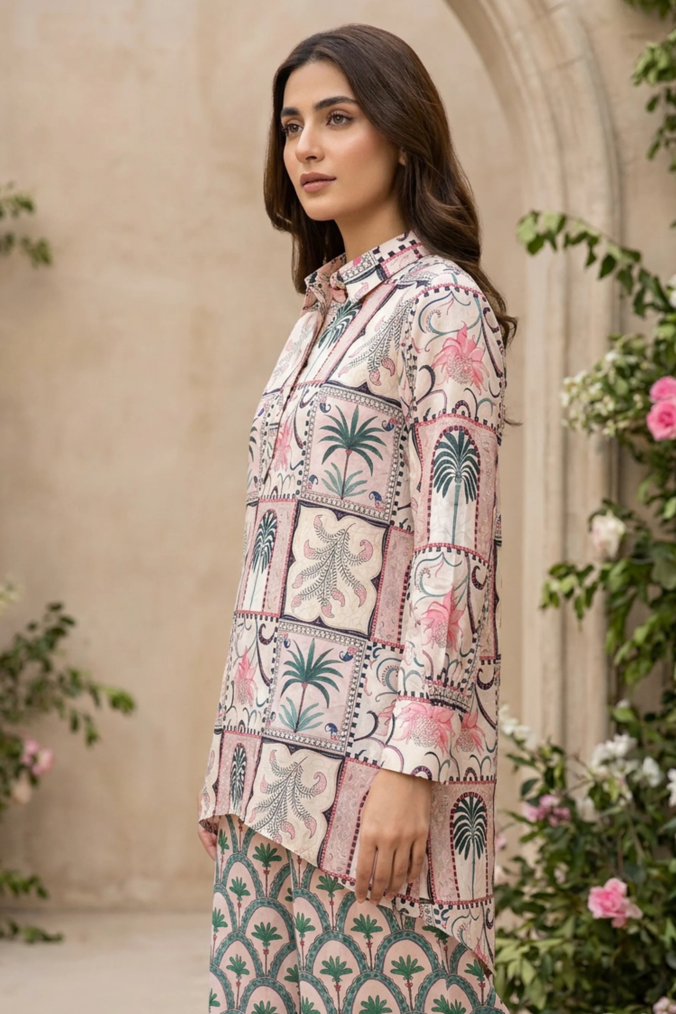 Motif Women Cambric Printed Co-Ord Set-001 - Image 5