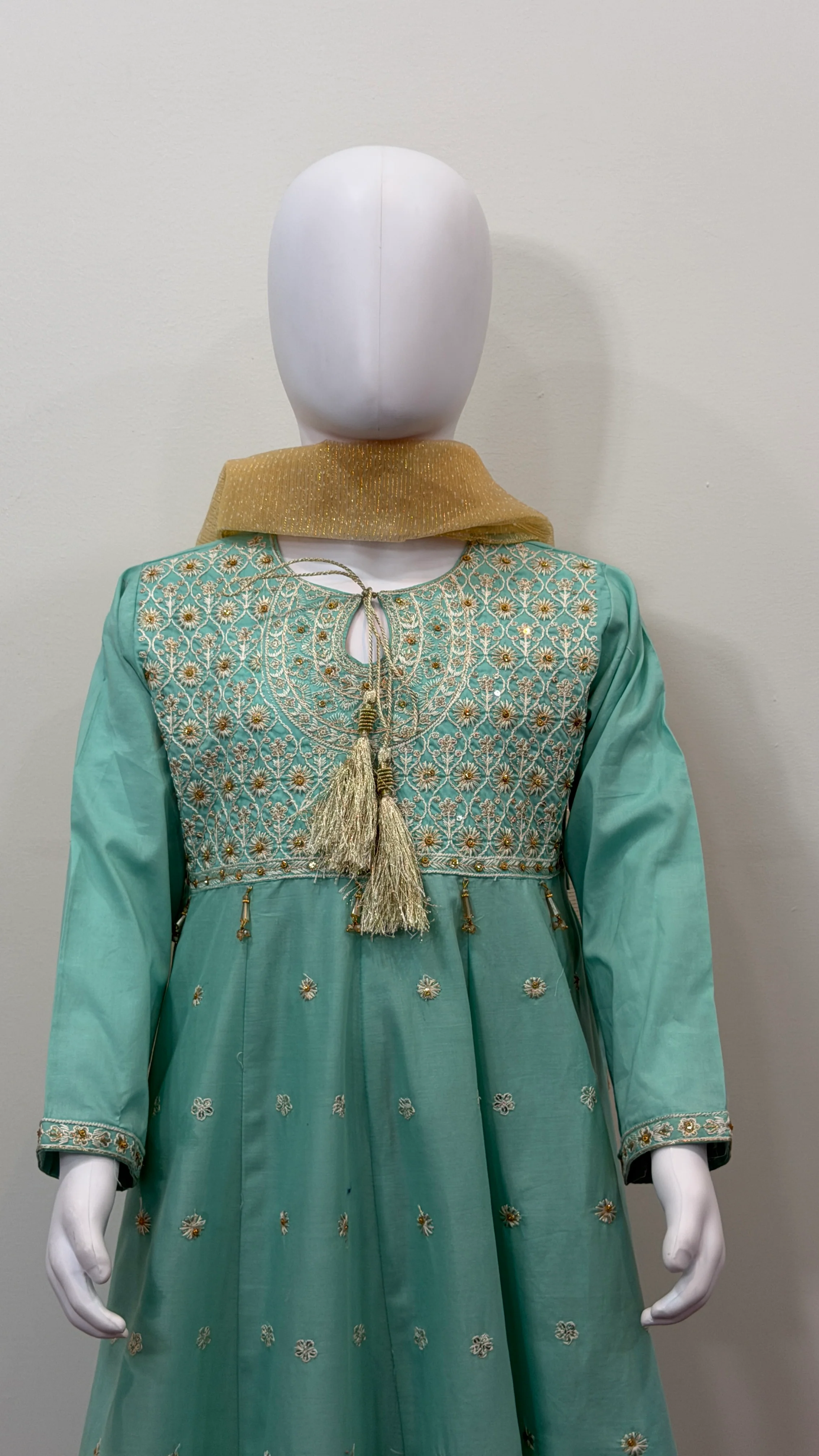 Motif Girls Cotton Embroidered Suit-26407 - Image 4