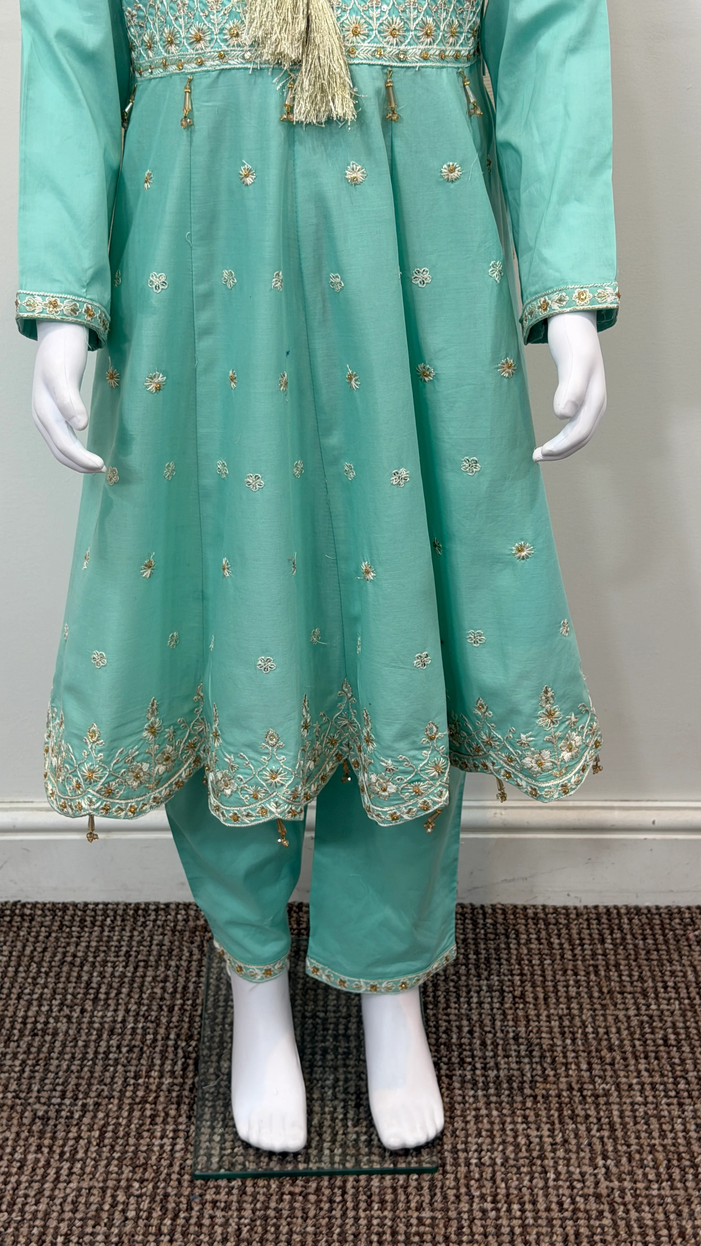 Motif Girls Cotton Embroidered Suit-26407 - Image 5