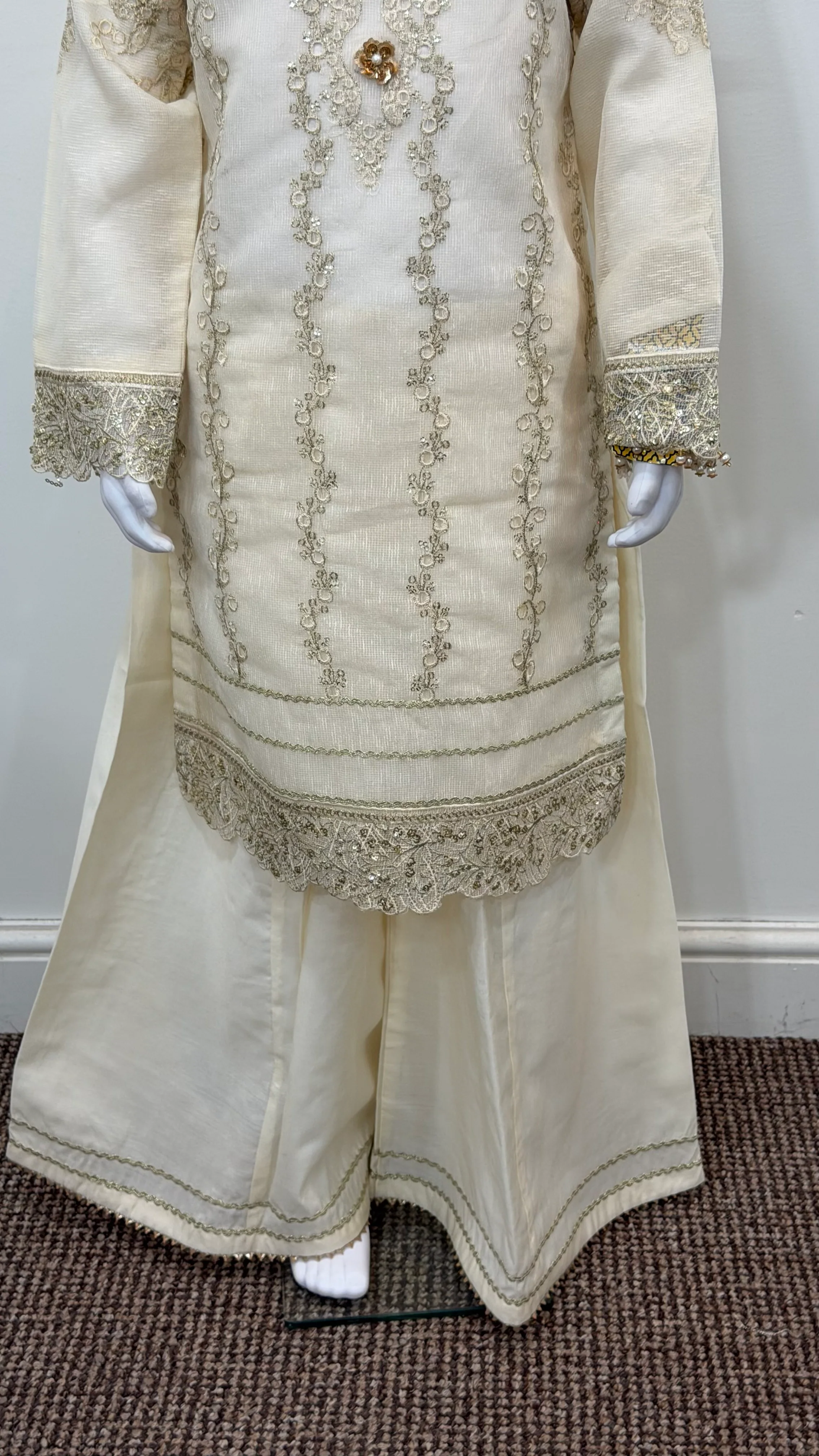 Motif Girls Cotton Embroidered Suit-676 - Image 4