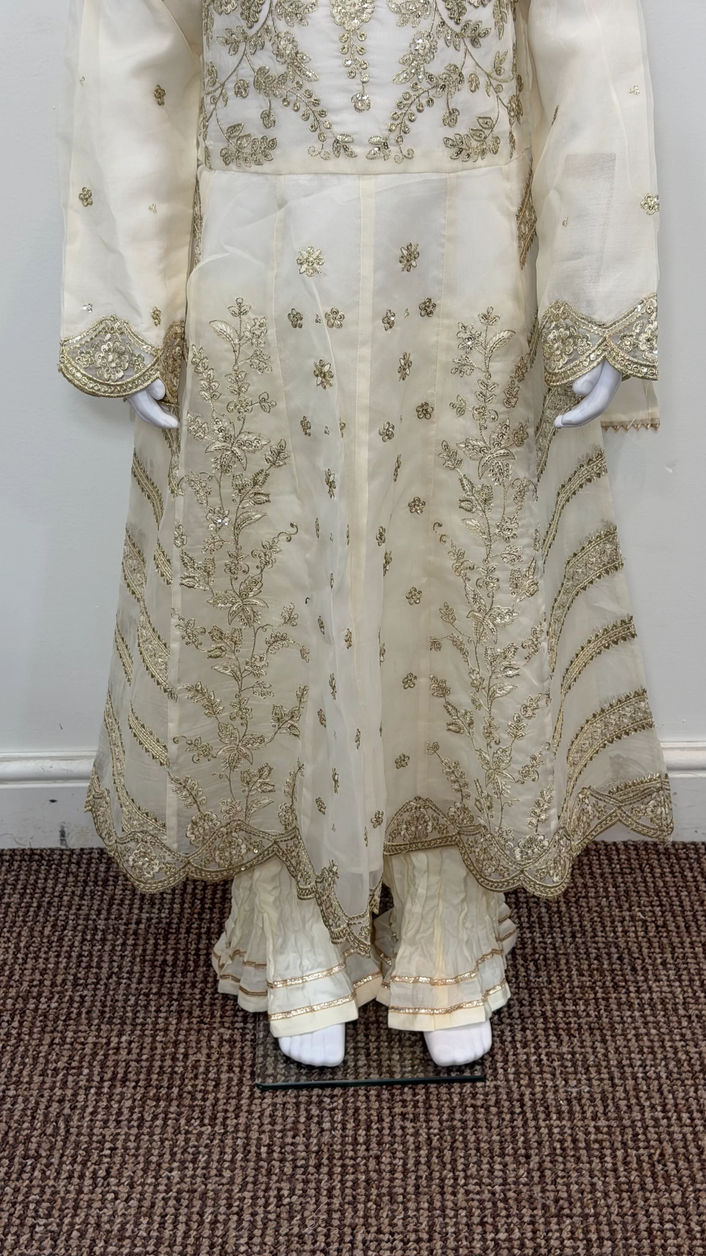 Motif Girls Organza Embroidered Suit-682 - Image 4