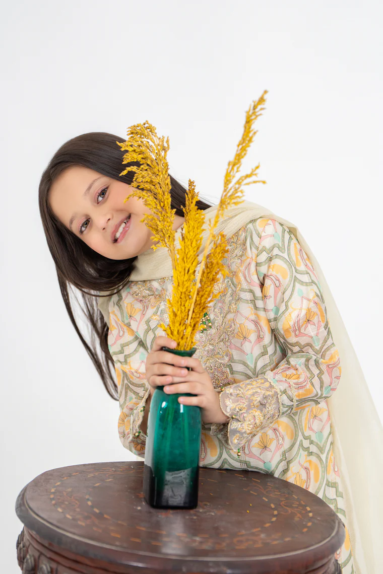 Motif Girls Cotton Silk Embroidered Suit-584 - Image 5