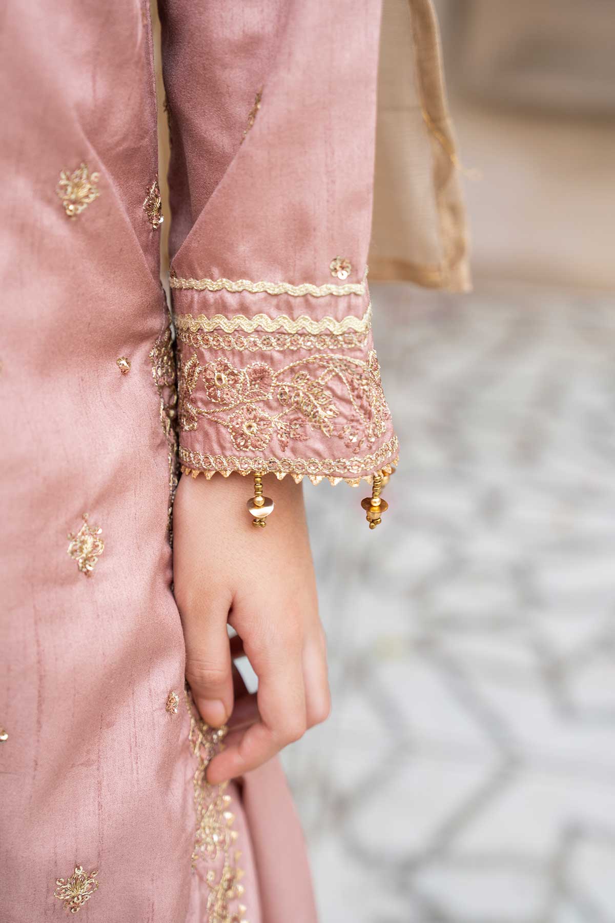 Motif Girls Embroidered Suit-659 - Image 4
