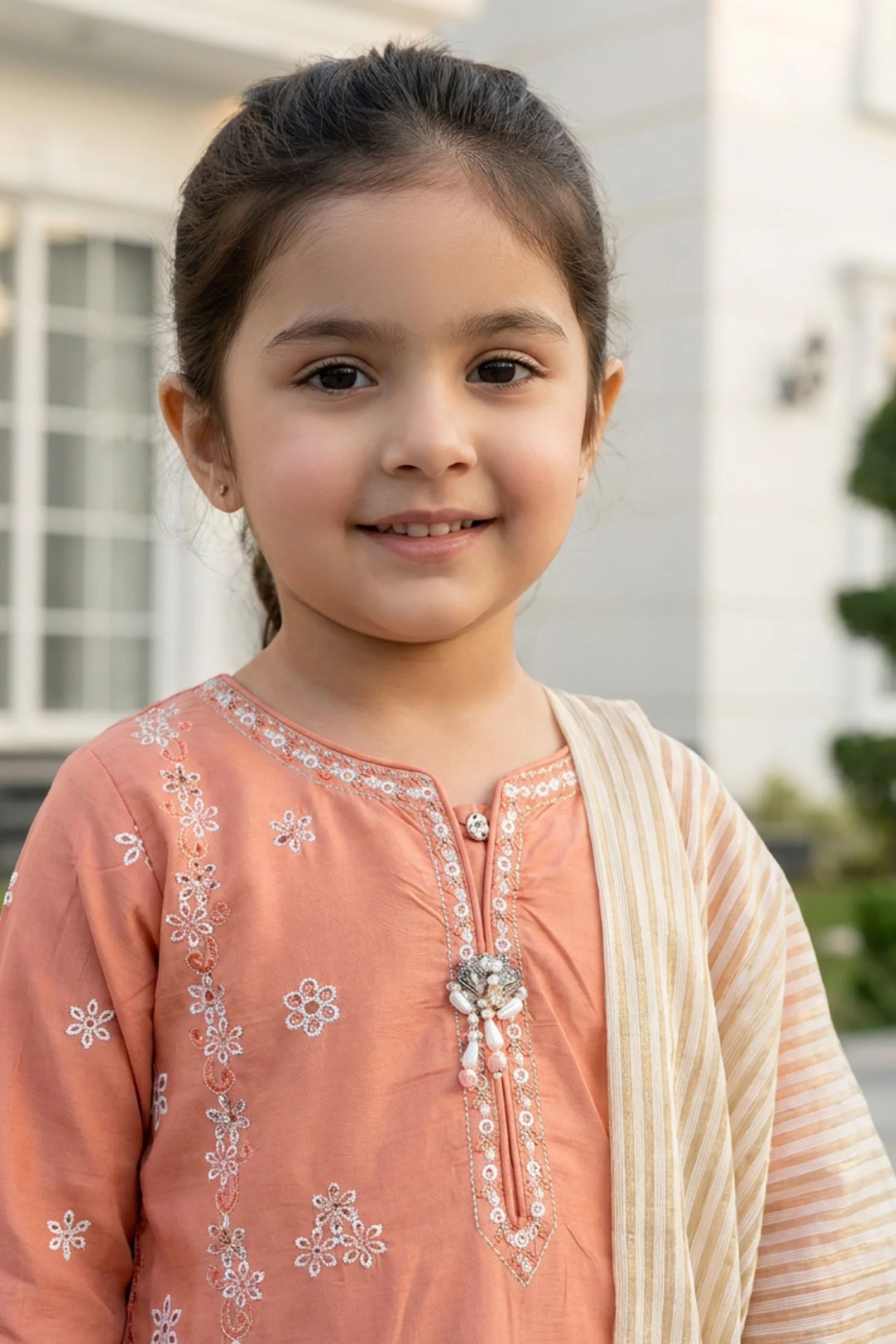 Motif Girls Embroidered Viscose Suit-693 - Image 3