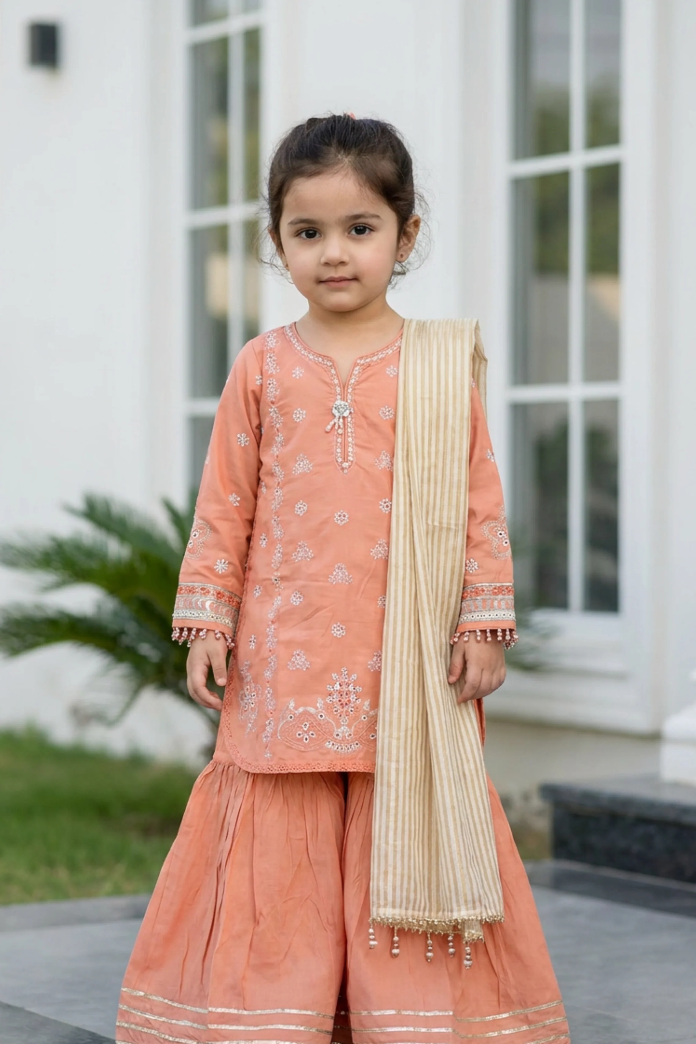 Motif Girls Embroidered Viscose Suit-693 - Image 4