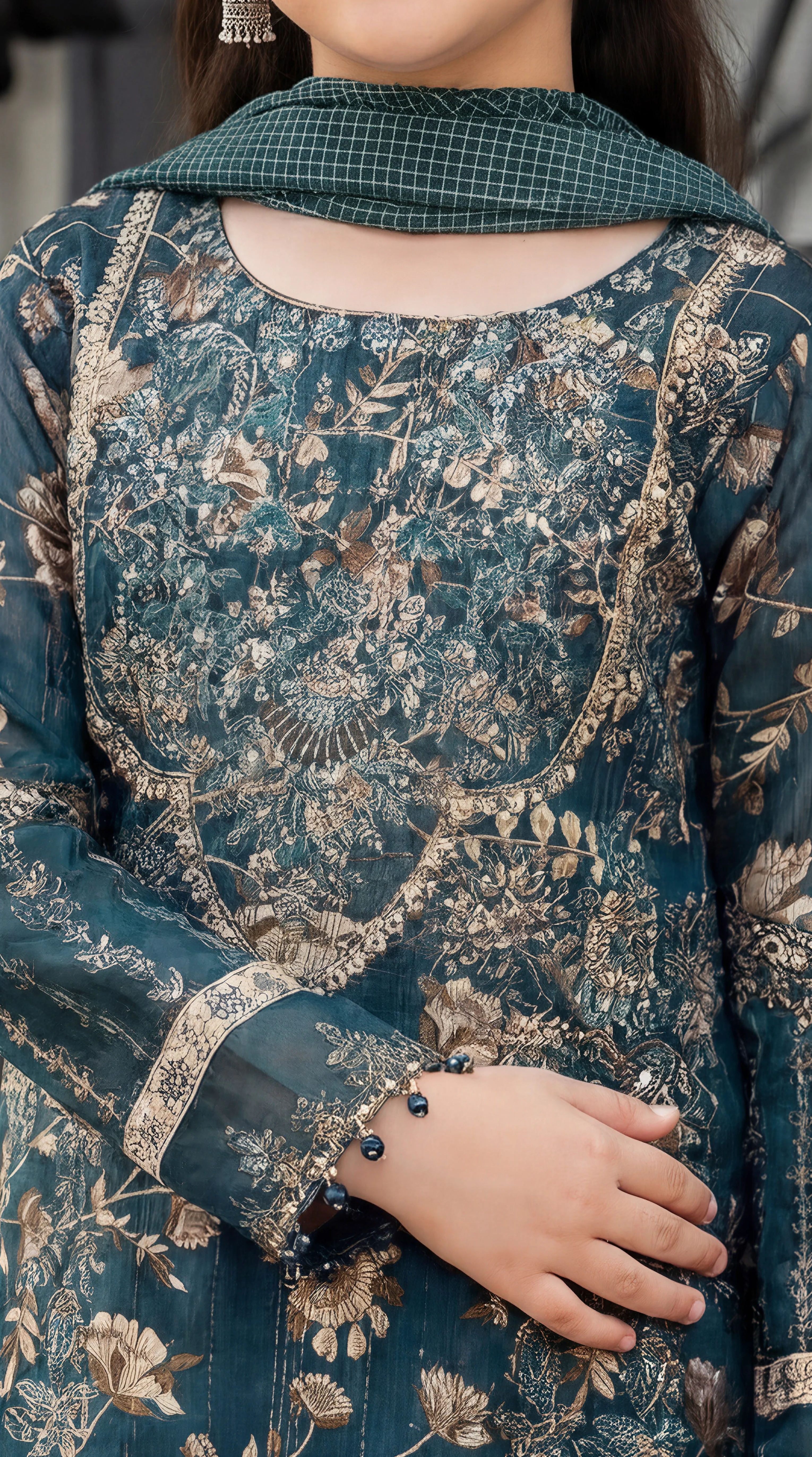Motif Girls Munar Embroidered suit-685 - Image 5