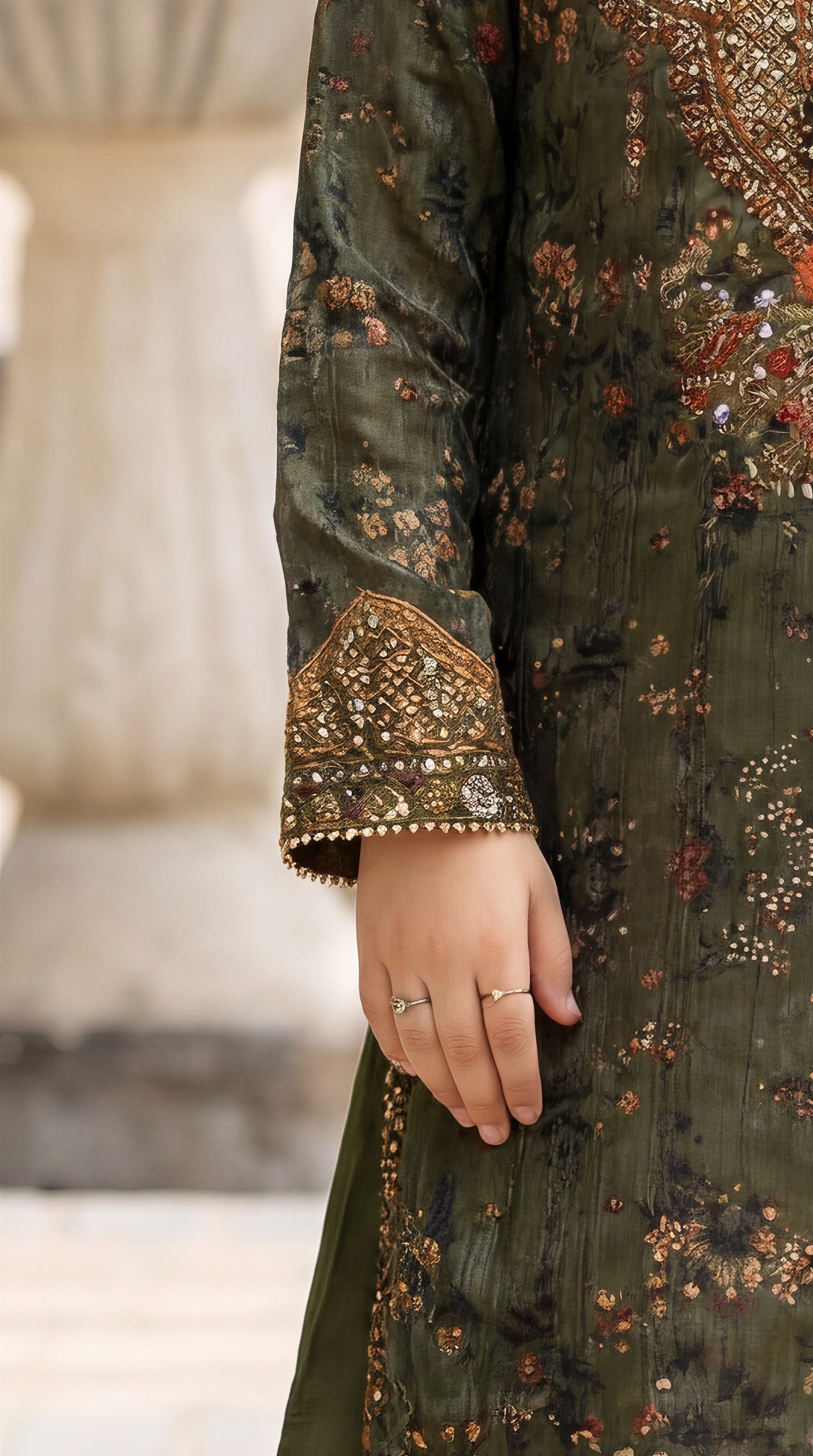 Motif Girls Munar Embroidered suit-686 - Image 2