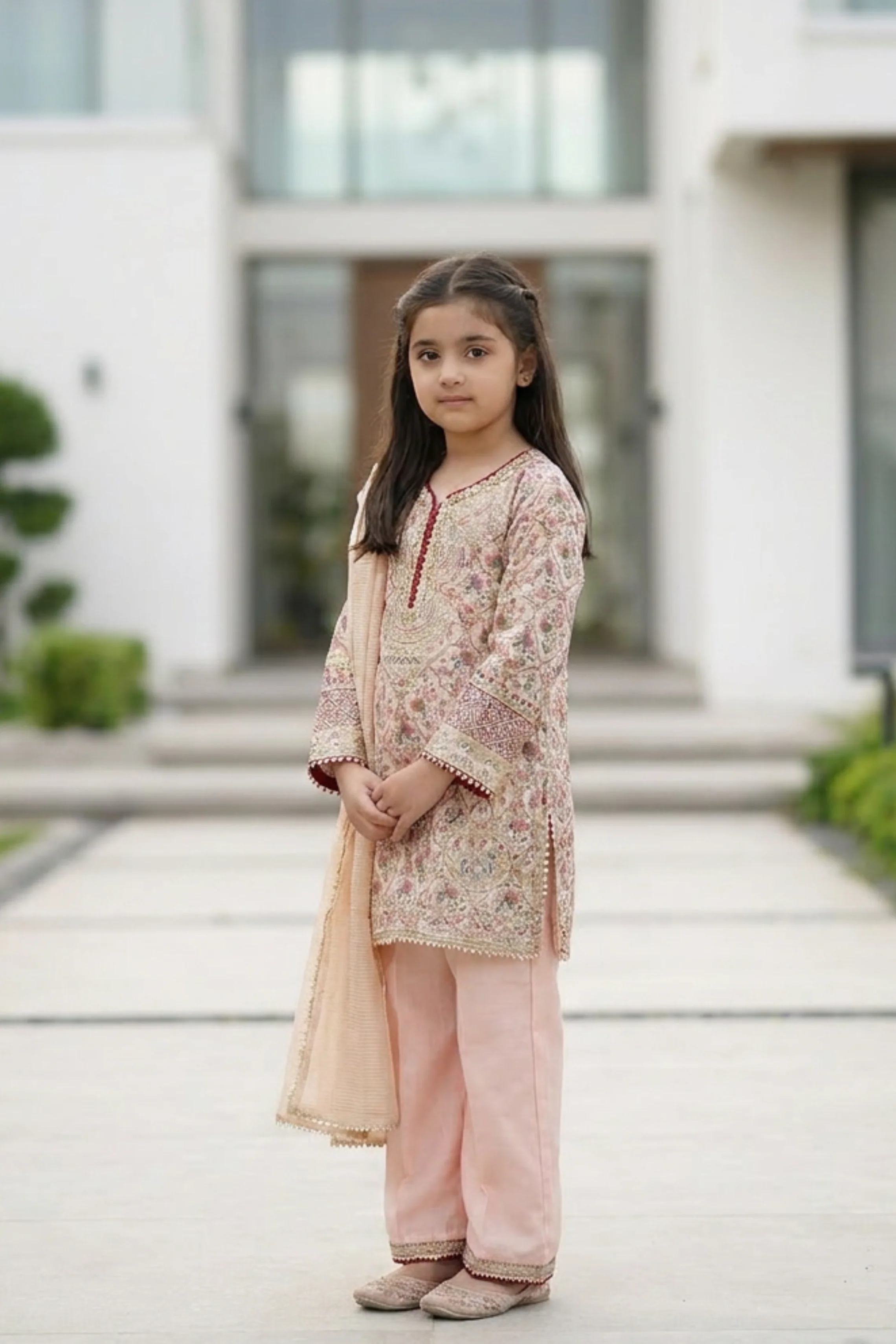 Motif Girls Munar Embroidered suit-689 - Image 2