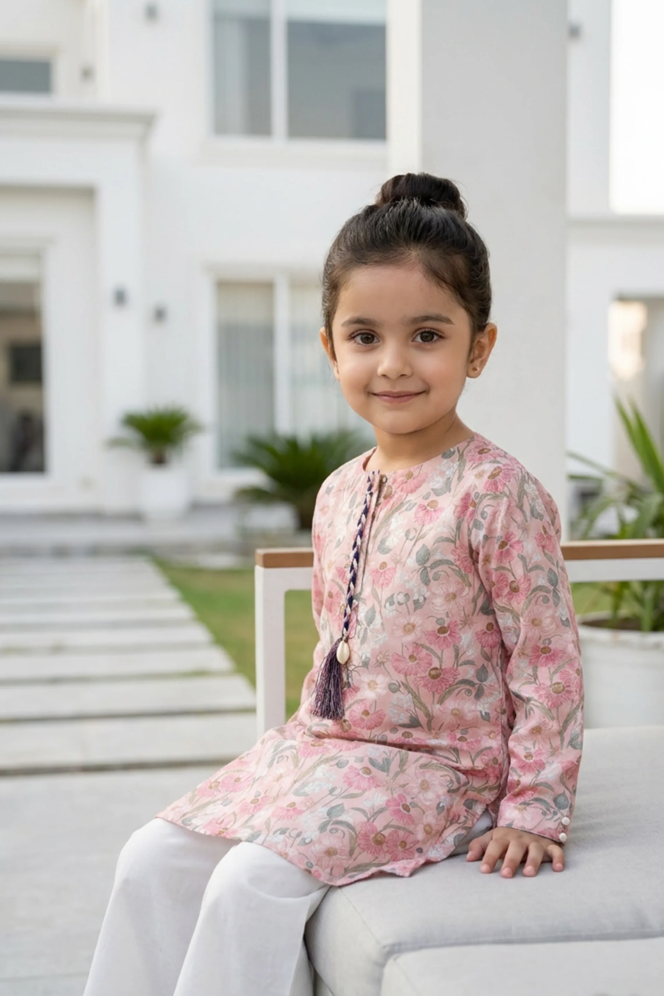 Motif Girls Printed Cambric Suit-011 - Image 3