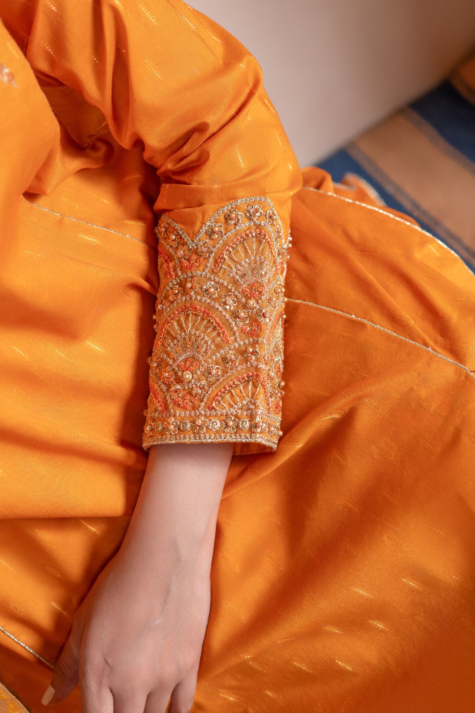Motif Golden Brosha Embroidered Suit-026 - Image 7