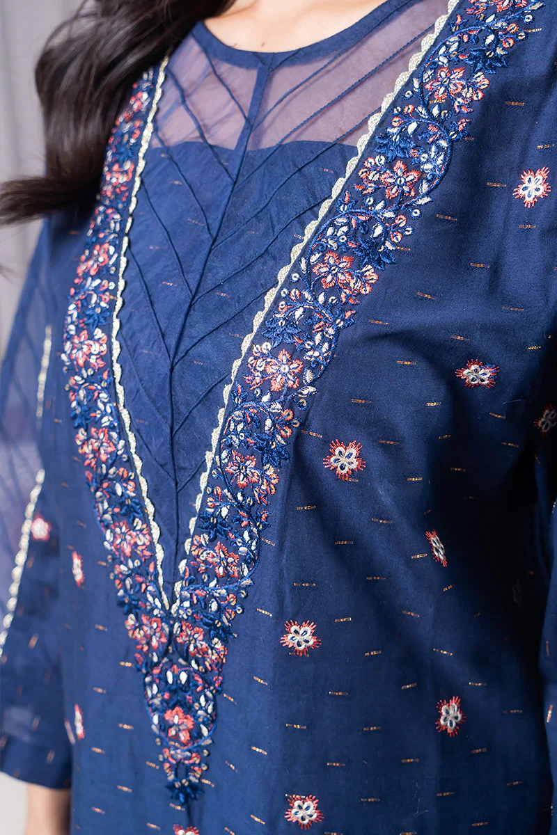 Motif Golden Brosha Embroidered Suit-018 - Image 6