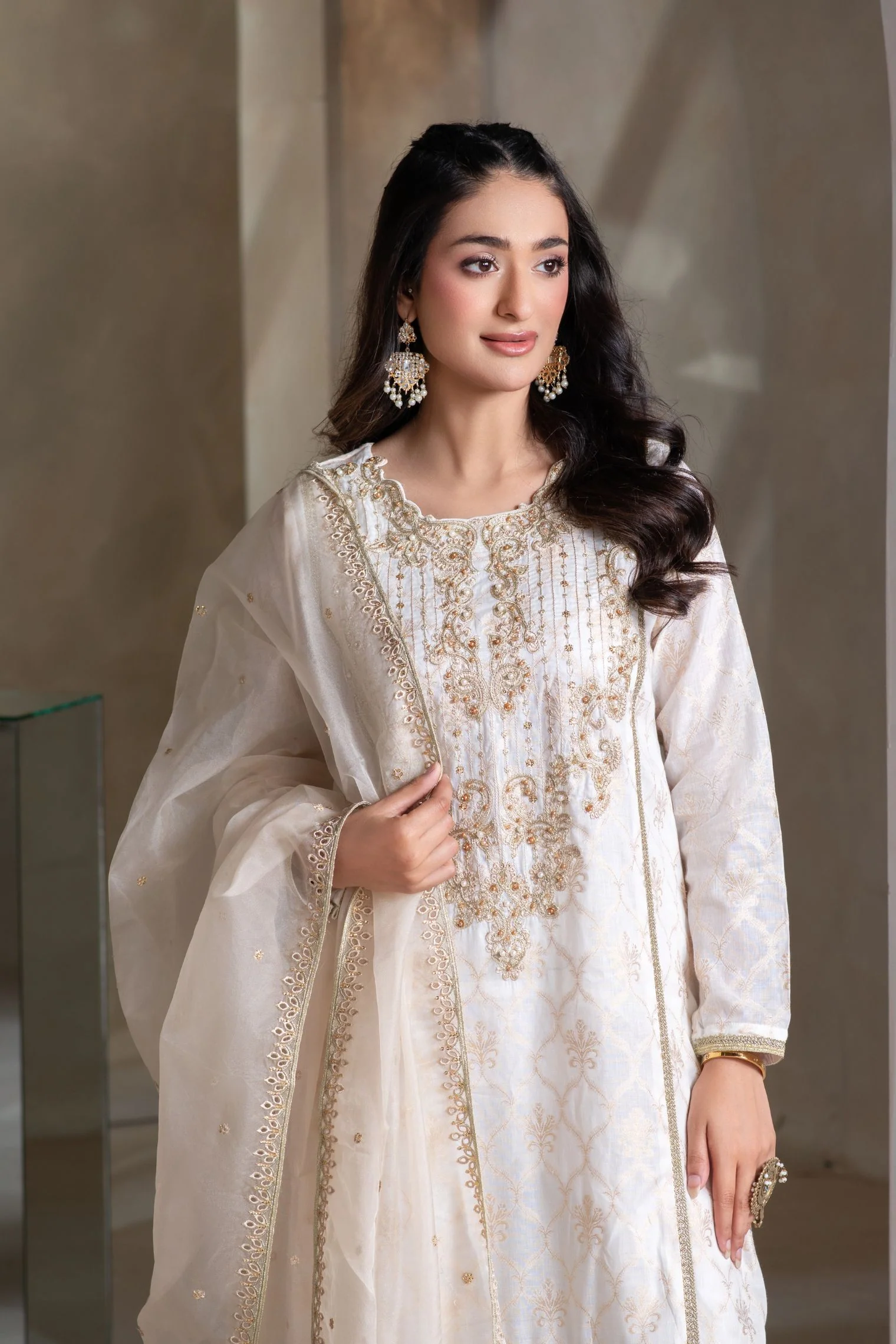 Motif Jacquard Embroidered Suit-226 - Image 3
