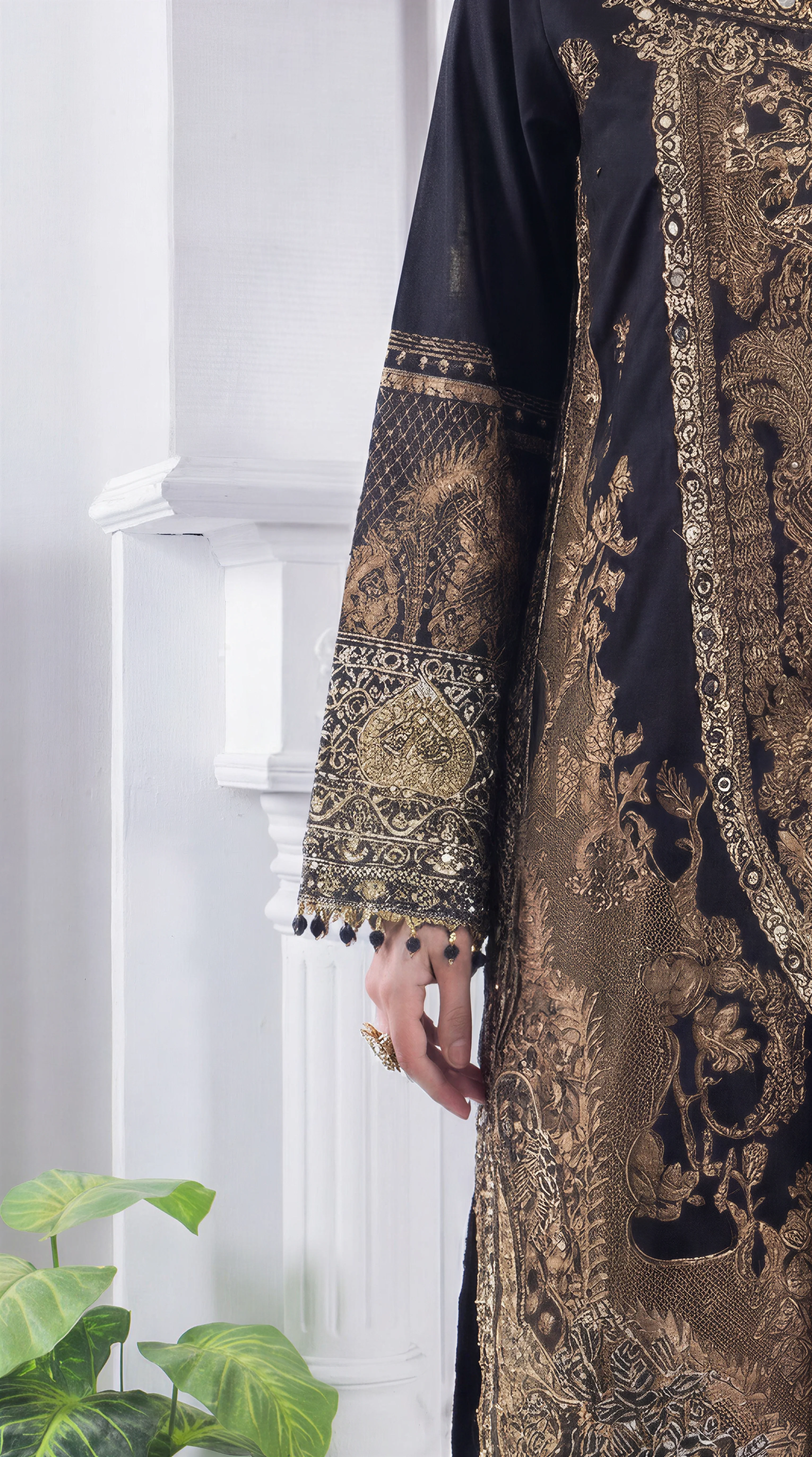 Motif Jacquard Embroidered Suit-3997 - Image 5