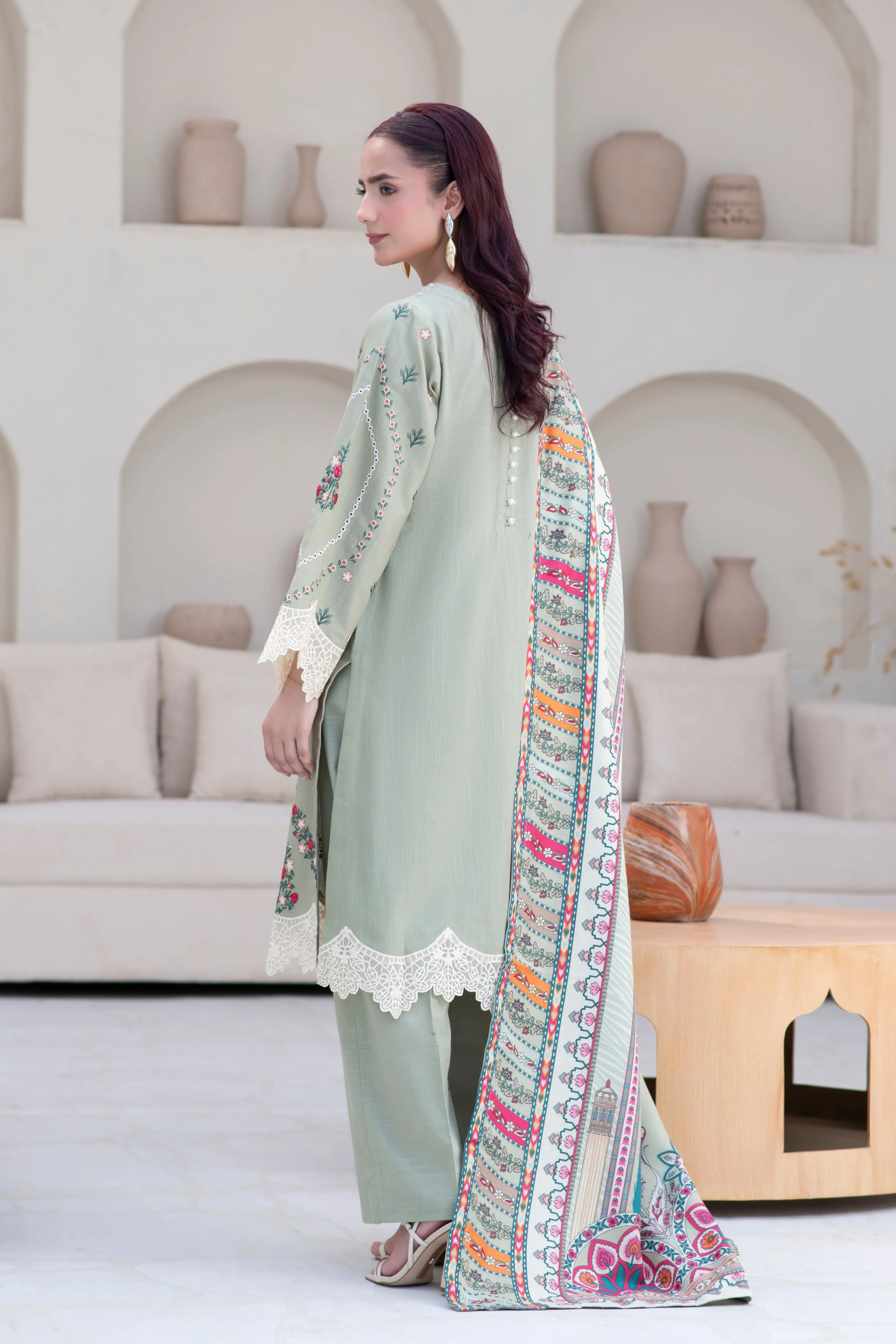 Motif Karandi Embroidered Suit-013 - Image 3