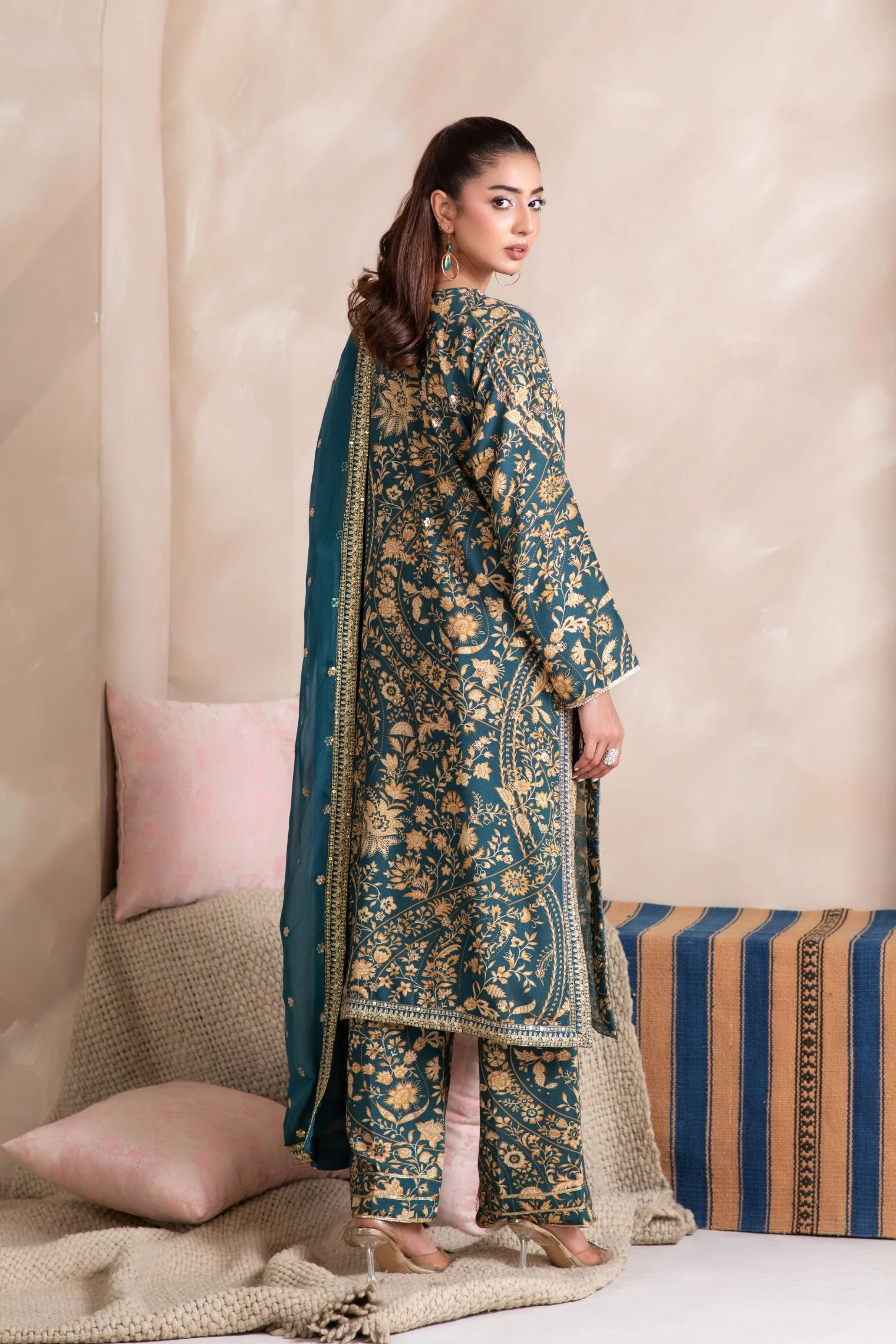 Motif Karandi Embroidered Suit-056 - Image 5