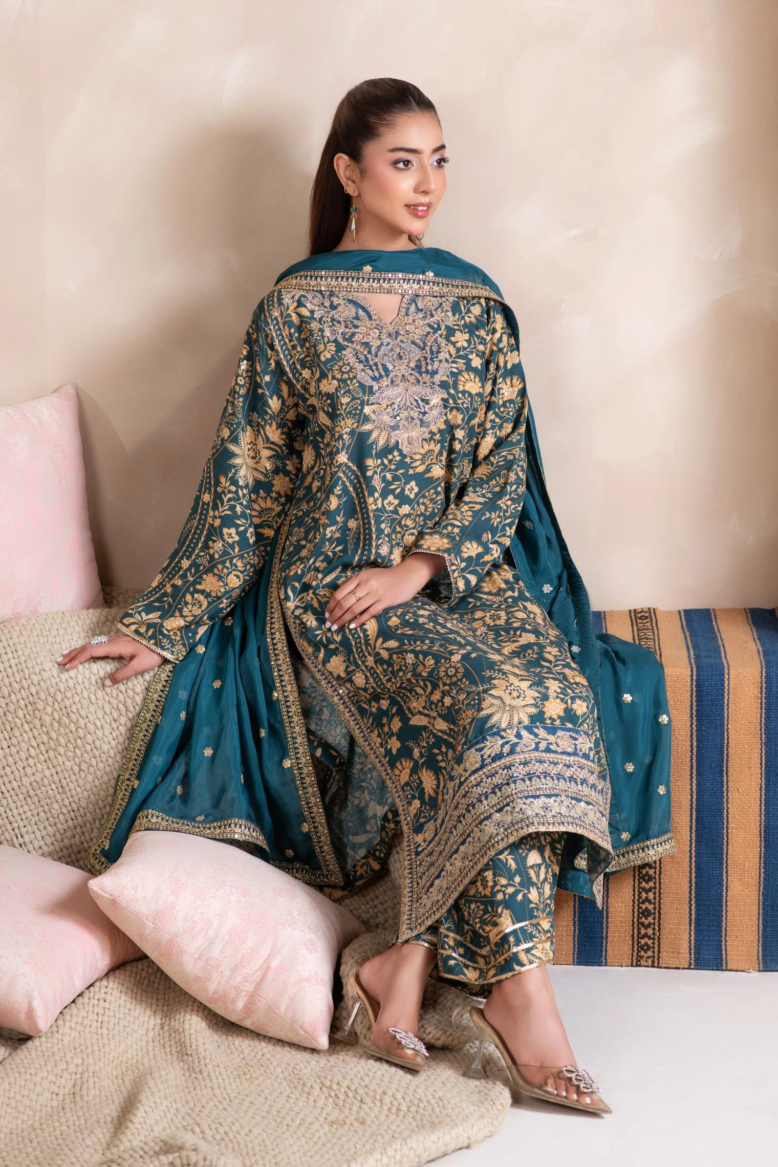 Motif Karandi Embroidered Suit-056 - Image 6