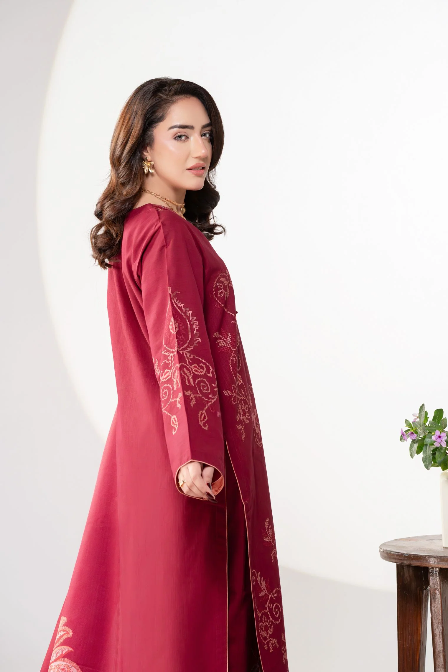 MOTIF KHADDAR EMBROIDERED SUIT-078 - Image 4