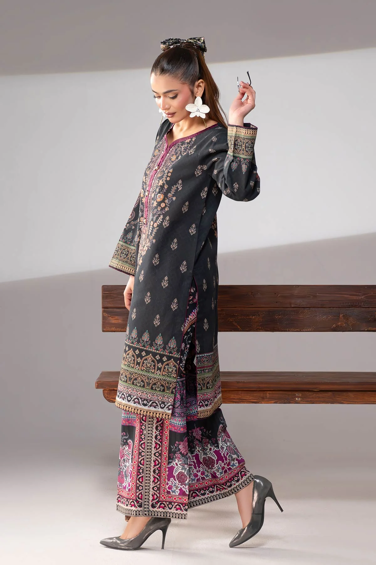 MOTIF KHADDAR PRINTED SUIT-008 - Image 8