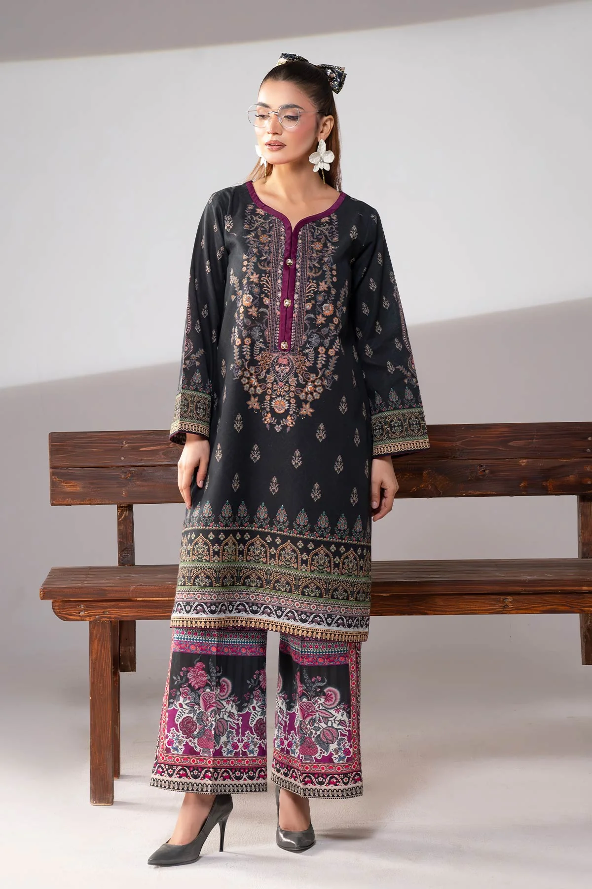 MOTIF KHADDAR PRINTED SUIT-008 - Image 9