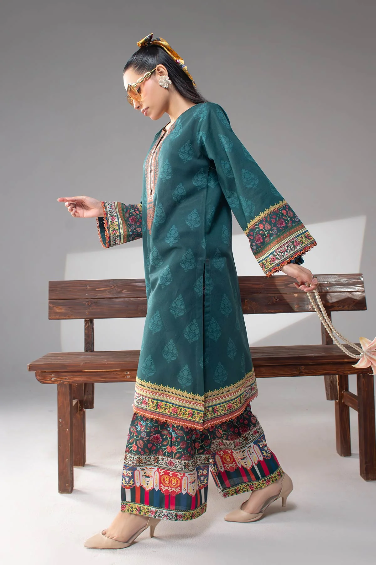MOTIF KHADDAR PRINTED SUIT-010 - Image 5