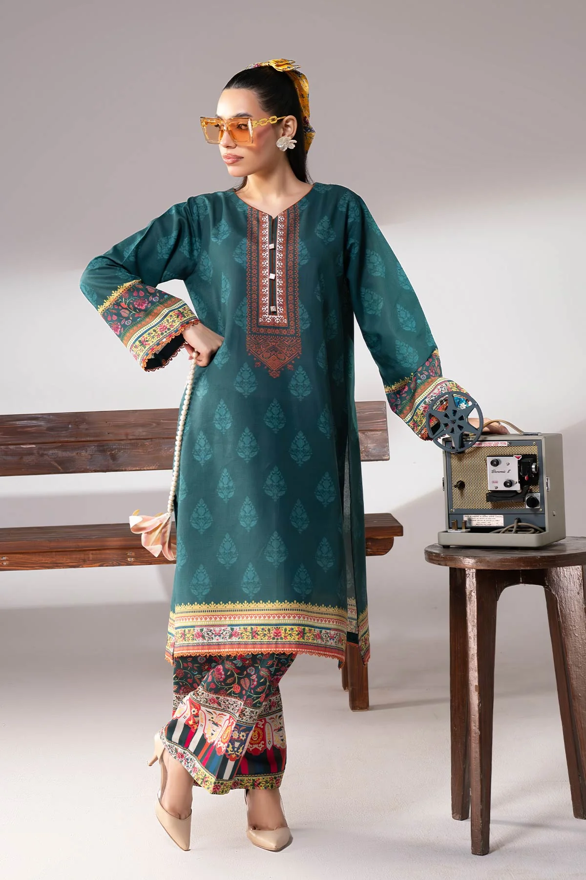 MOTIF KHADDAR PRINTED SUIT-010 - Image 8