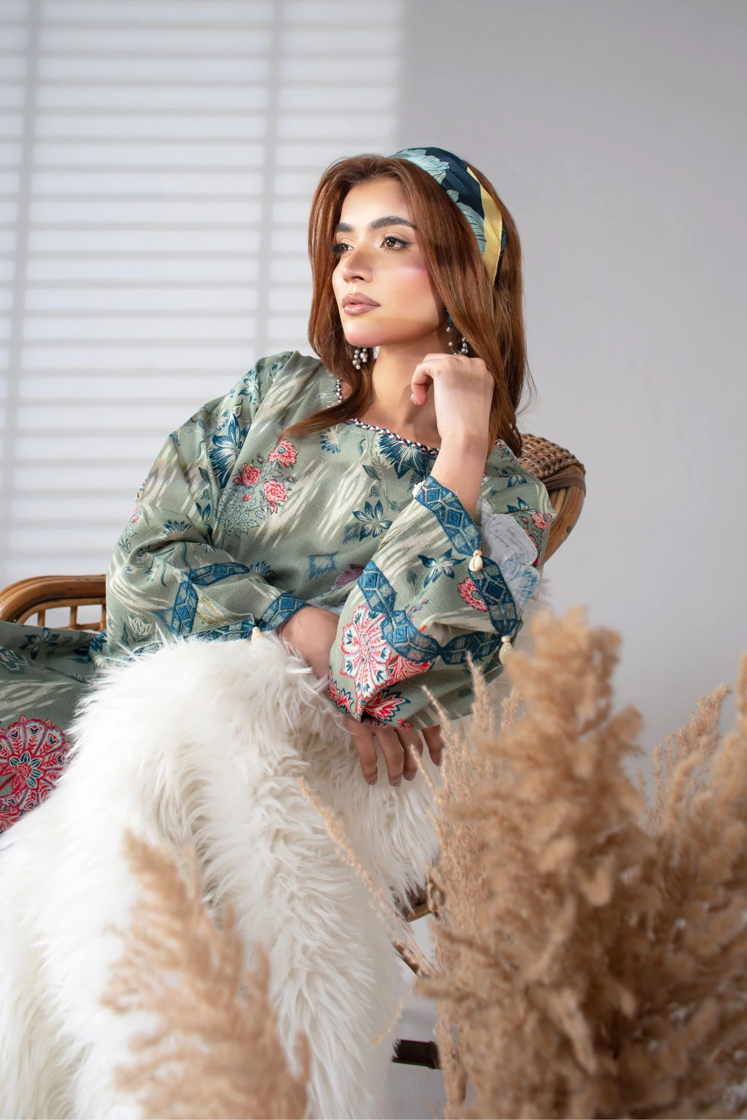 MOTIF KHADDAR PRINTED SUIT-036 - Image 10