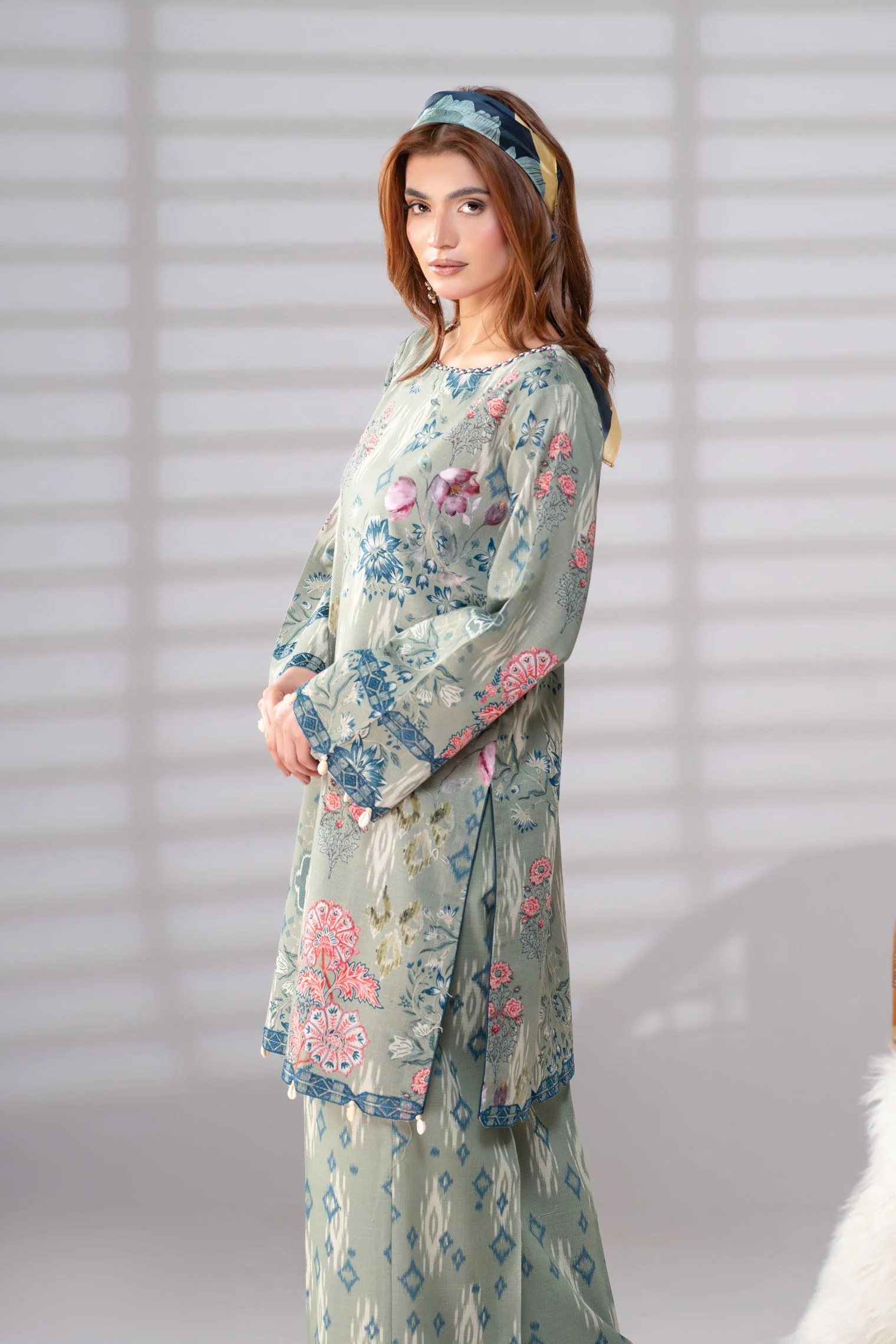 MOTIF KHADDAR PRINTED SUIT-036 - Image 4