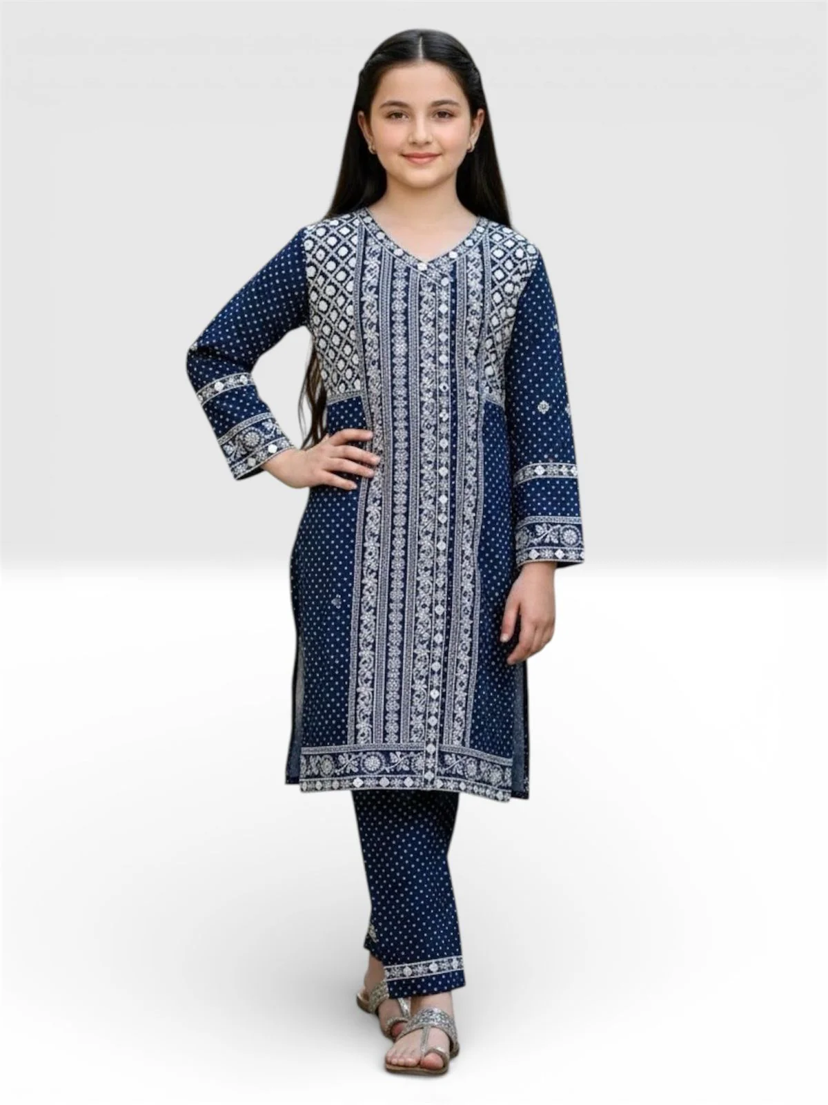Motif Kids Cotton Printed Suit-26526