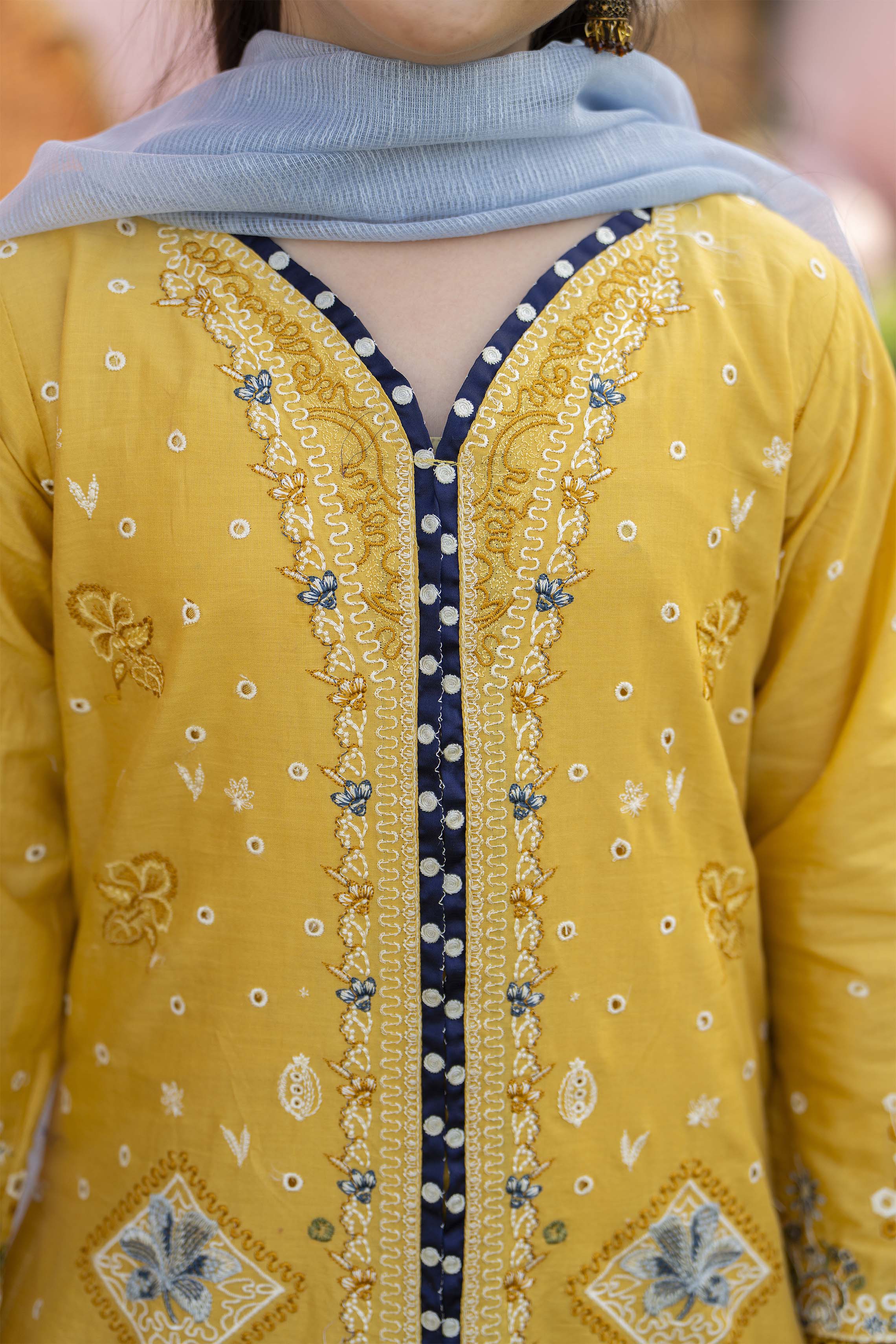 Motif Kids Embroidered Suit-029 - Image 2