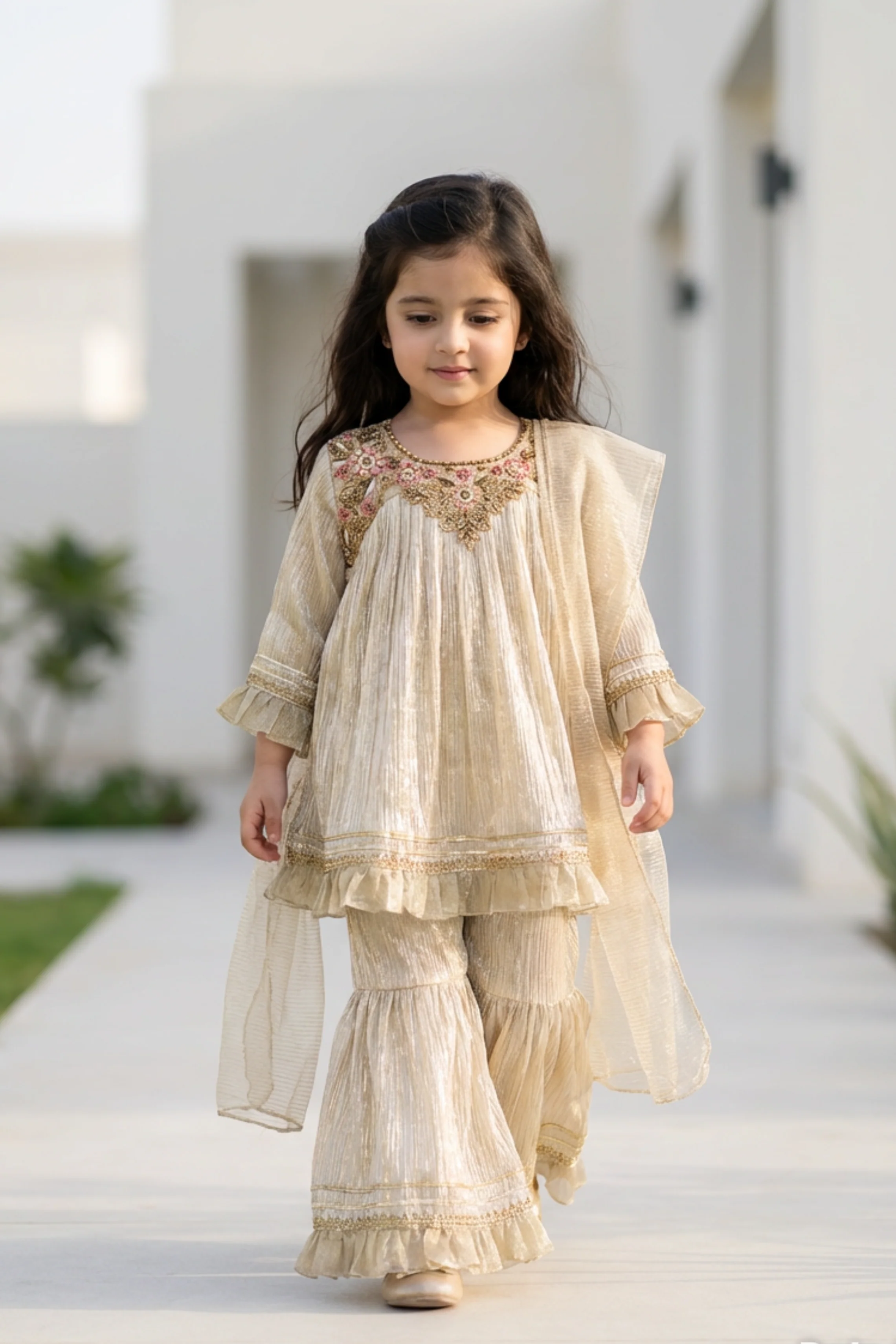 Motif Kids Embroidered Suit-26341 - Image 4